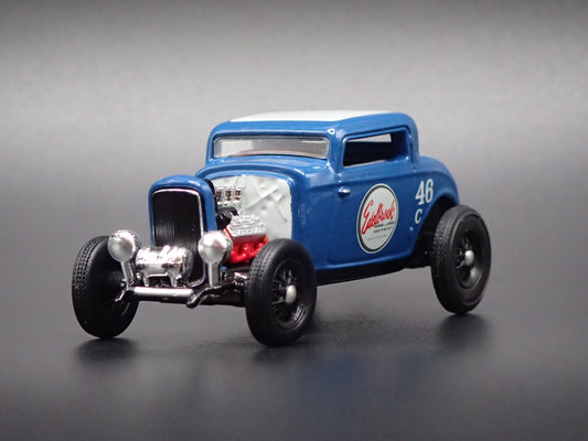 1932 32 FORD THREE WINDOW COUPE HOT ROD EDELBROCK 1:64 SCALE DIECAST MODEL CAR