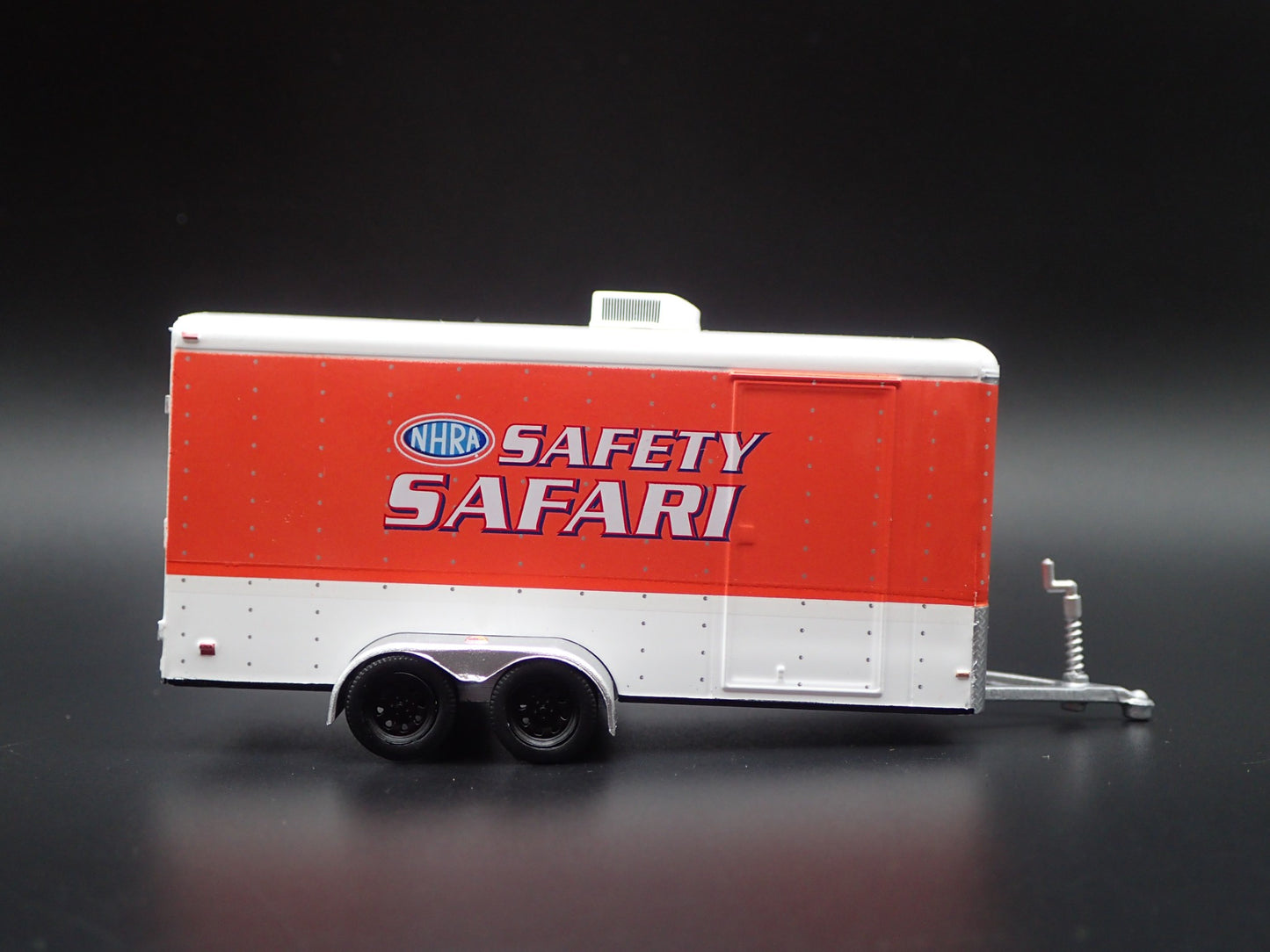 NHRA ENCLOSED CAR TOY HAULER TRAILER W OPENING DOOR 1:64 SCALE DIORAMA MODEL