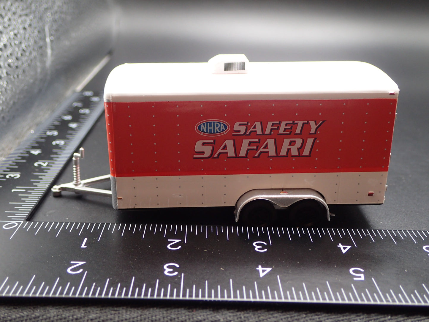 NHRA ENCLOSED CAR TOY HAULER TRAILER W OPENING DOOR 1:64 SCALE DIORAMA MODEL