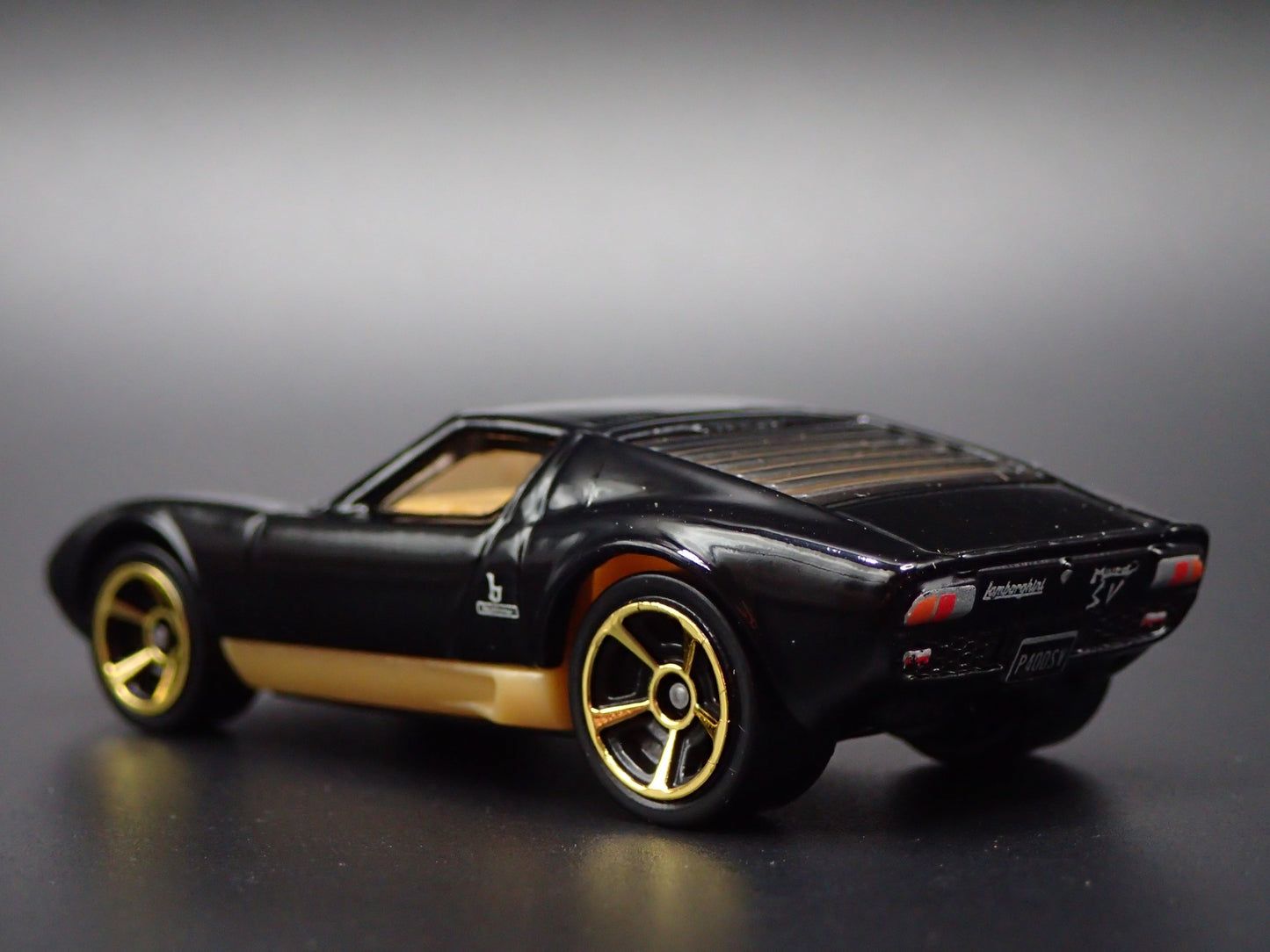 1976-1973 LAMBORGHINI MIURA SV BLACK 1:64 SCALE COLLECTIBLE DIECAST MODEL CAR