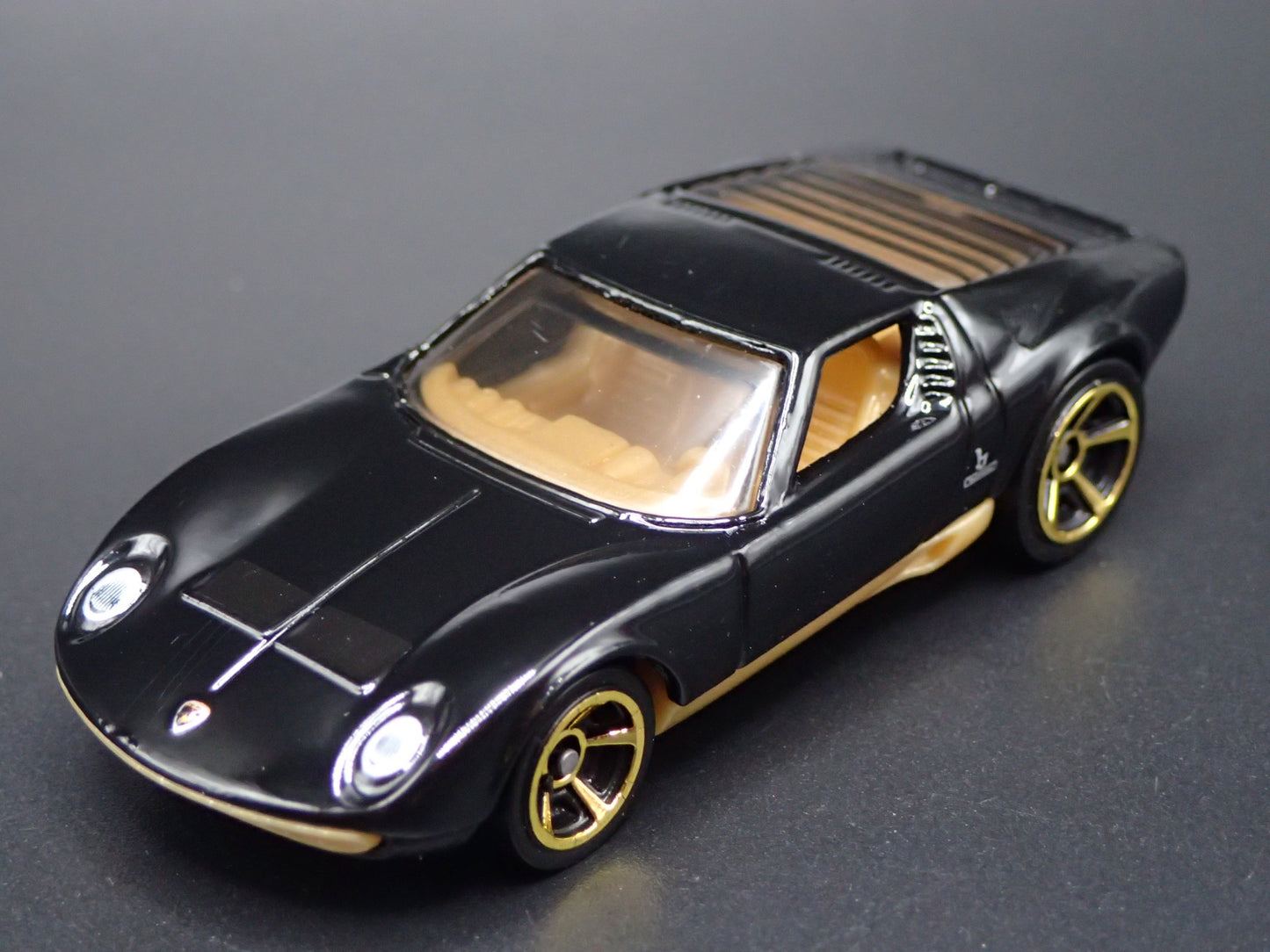 1976-1973 LAMBORGHINI MIURA SV BLACK 1:64 SCALE COLLECTIBLE DIECAST MODEL CAR