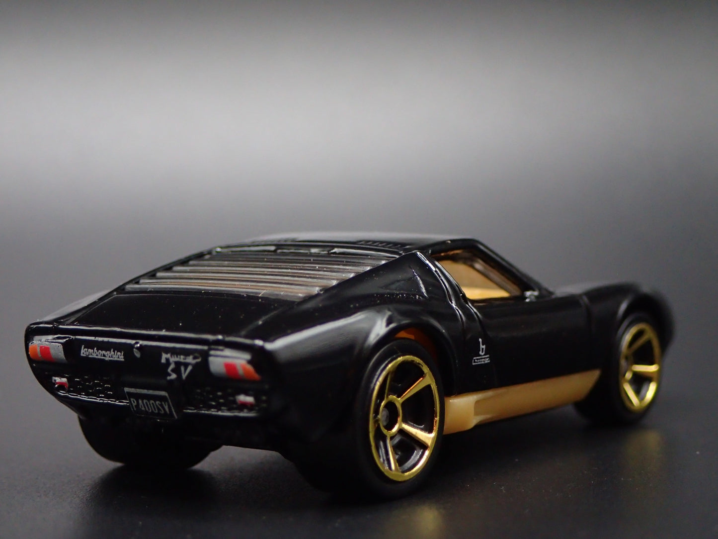 1976-1973 LAMBORGHINI MIURA SV BLACK 1:64 SCALE COLLECTIBLE DIECAST MODEL CAR