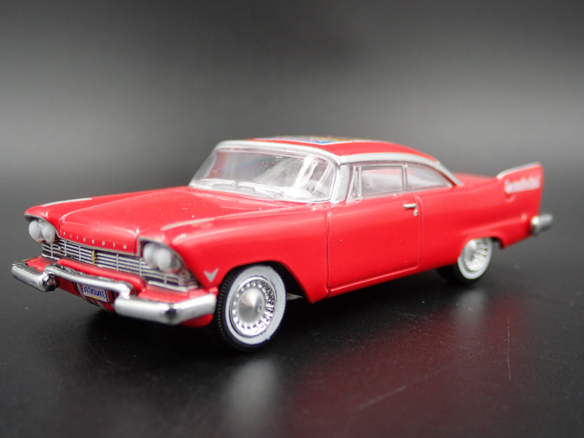 1957 57 PLYMOUTH BELVEDERE GPK 1/64 SCALE COLLECTIBLE DIORAMA DIECAST MODEL CAR-Burning Rubber Toy Company
