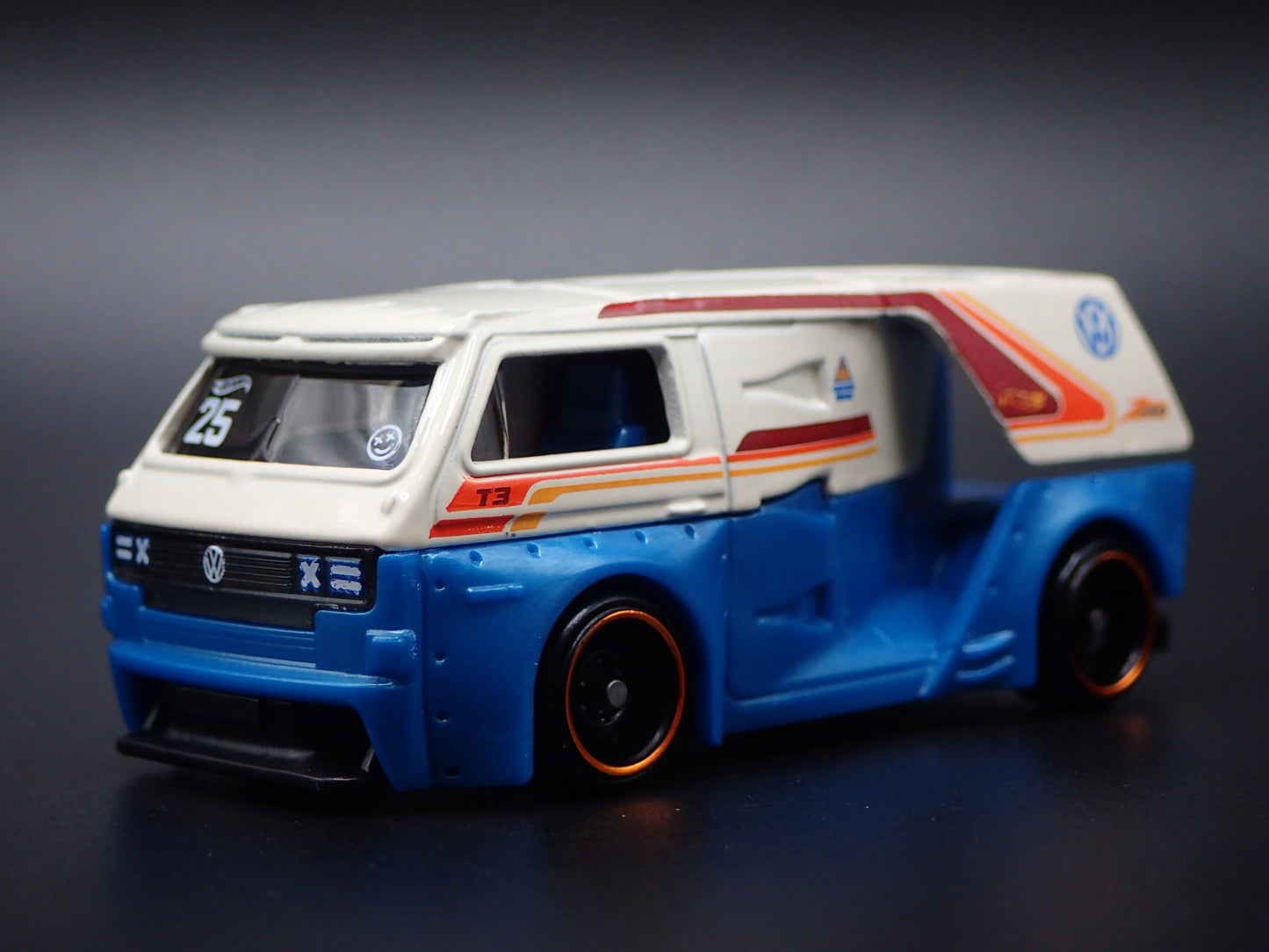1979-2002 VW VOLKSWAGEN TYPE 2 T3 CUSTOM VAN BLUE 1/64 SCALE DIECAST MODEL CAR