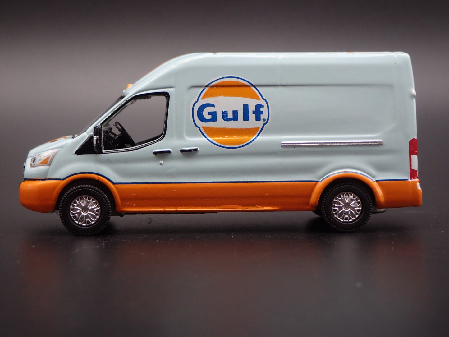 2019 19 FORD TRANSIT SPRINTER VAN GULF RACING TEAM 1:64 SCALE DIECAST MODEL CAR