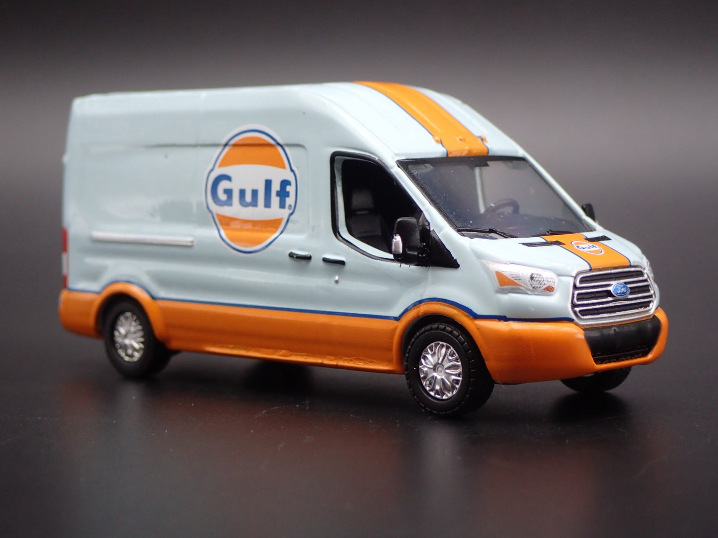 2019 19 FORD TRANSIT SPRINTER VAN GULF RACING TEAM 1:64 SCALE DIECAST MODEL CAR