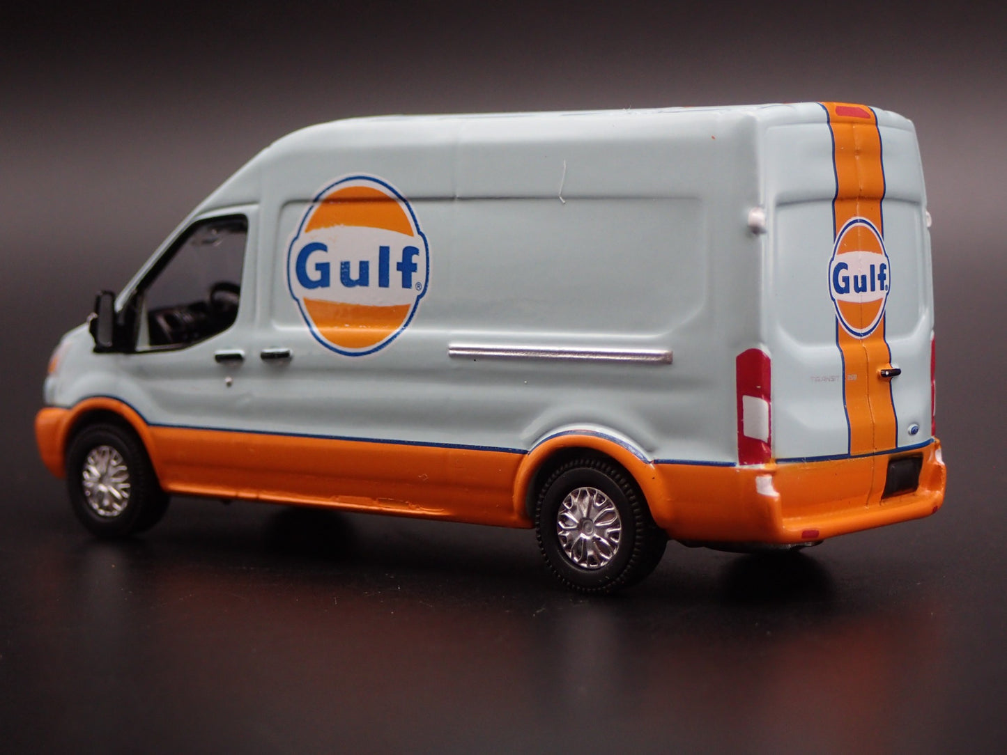 2019 19 FORD TRANSIT SPRINTER VAN GULF RACING TEAM 1:64 SCALE DIECAST MODEL CAR