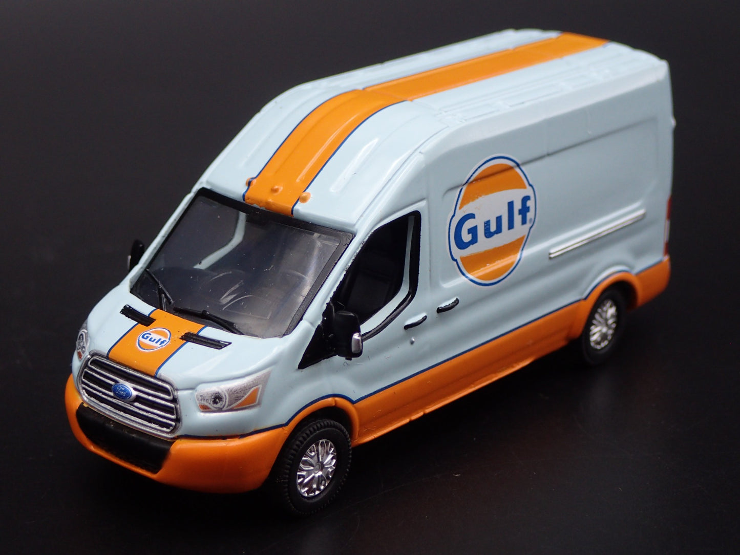 2019 19 FORD TRANSIT SPRINTER VAN GULF RACING TEAM 1:64 SCALE DIECAST MODEL CAR