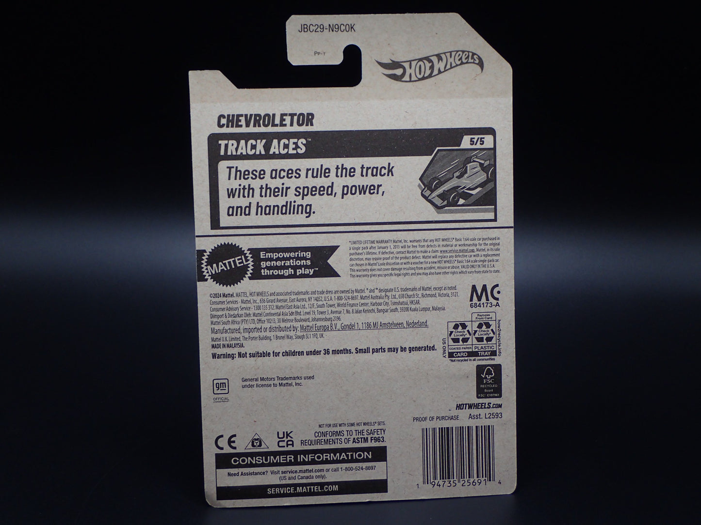 2025 HOT WHEELS CHEVROLETOR TREASURE HUNT CHASE CAR LOT OF 2 TRACK ACES 5/5