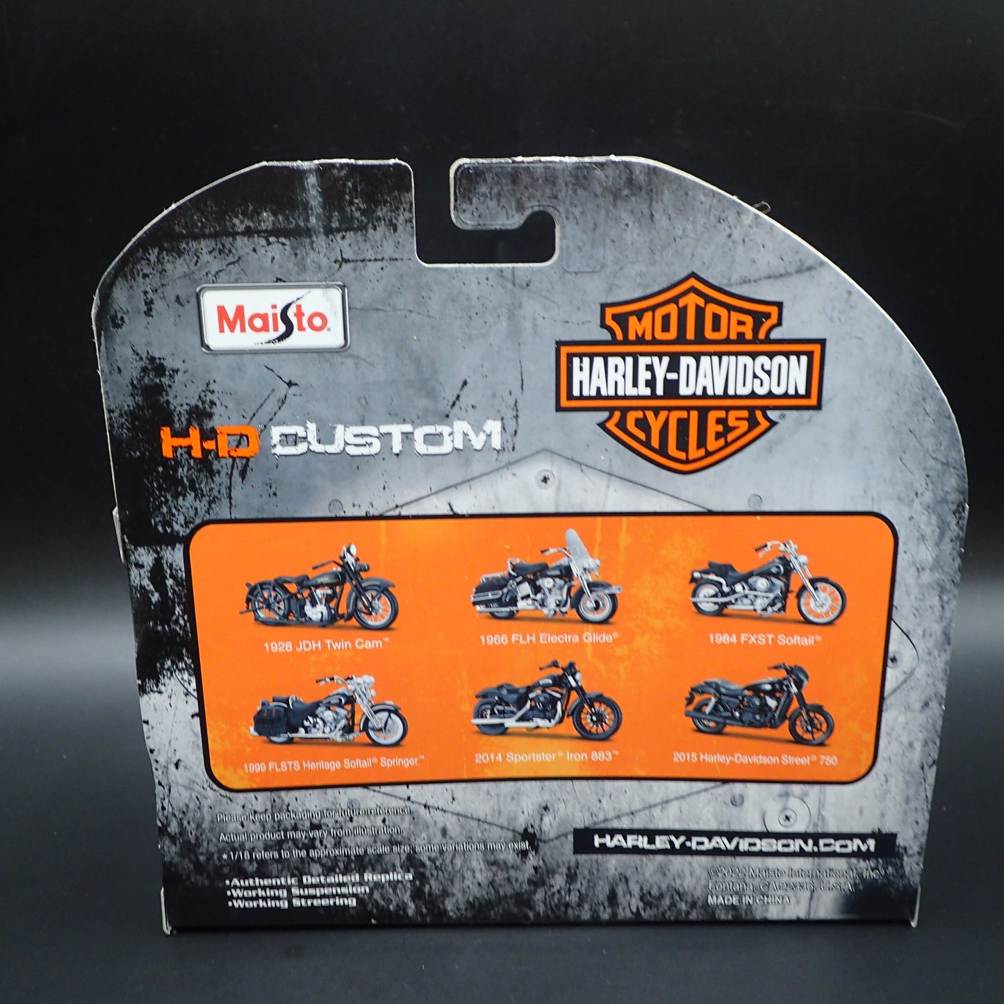 1999 FLSTS HERITAGE SOFTAIL SPRINGER HARLEY DAVIDSON MOTORCYCLE MAISTO 41 1/18