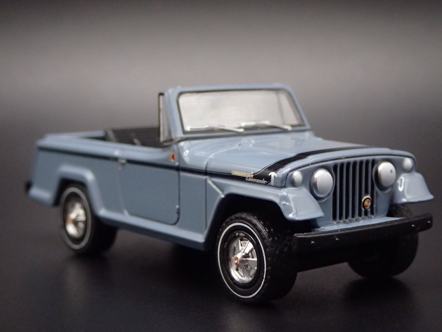1966 -1973 JEEP JEEPSTER COMMANDO SC1 GRAY w HITCH 1:64 SCALE DIECAST MODEL CAR