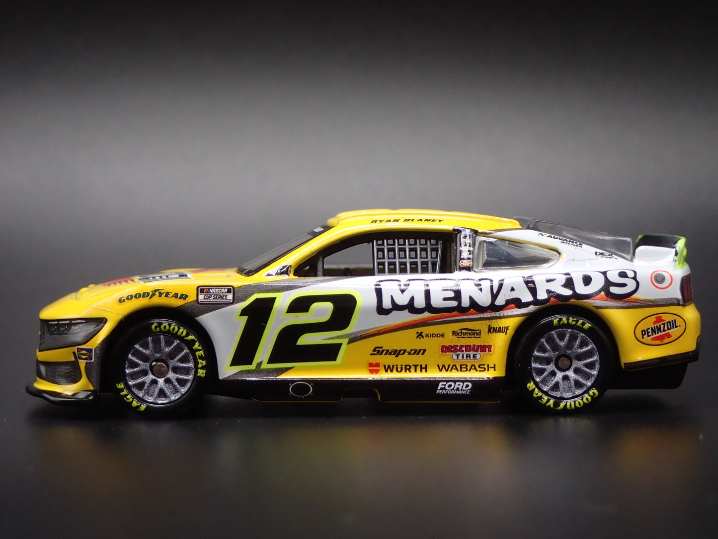 2025 25 FORD MUSTANG #12 RYAN BLANEY MENARDS NASCAR 1:64 SCALE DIECAST MODEL CAR