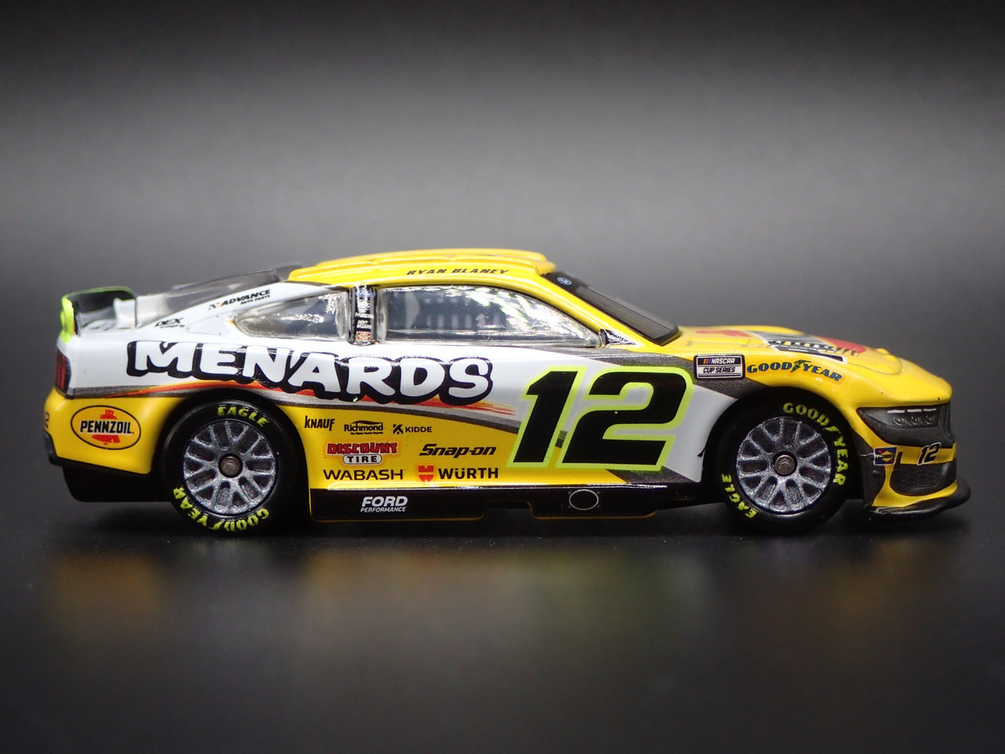 2025 25 FORD MUSTANG #12 RYAN BLANEY MENARDS NASCAR 1:64 SCALE DIECAST MODEL CAR