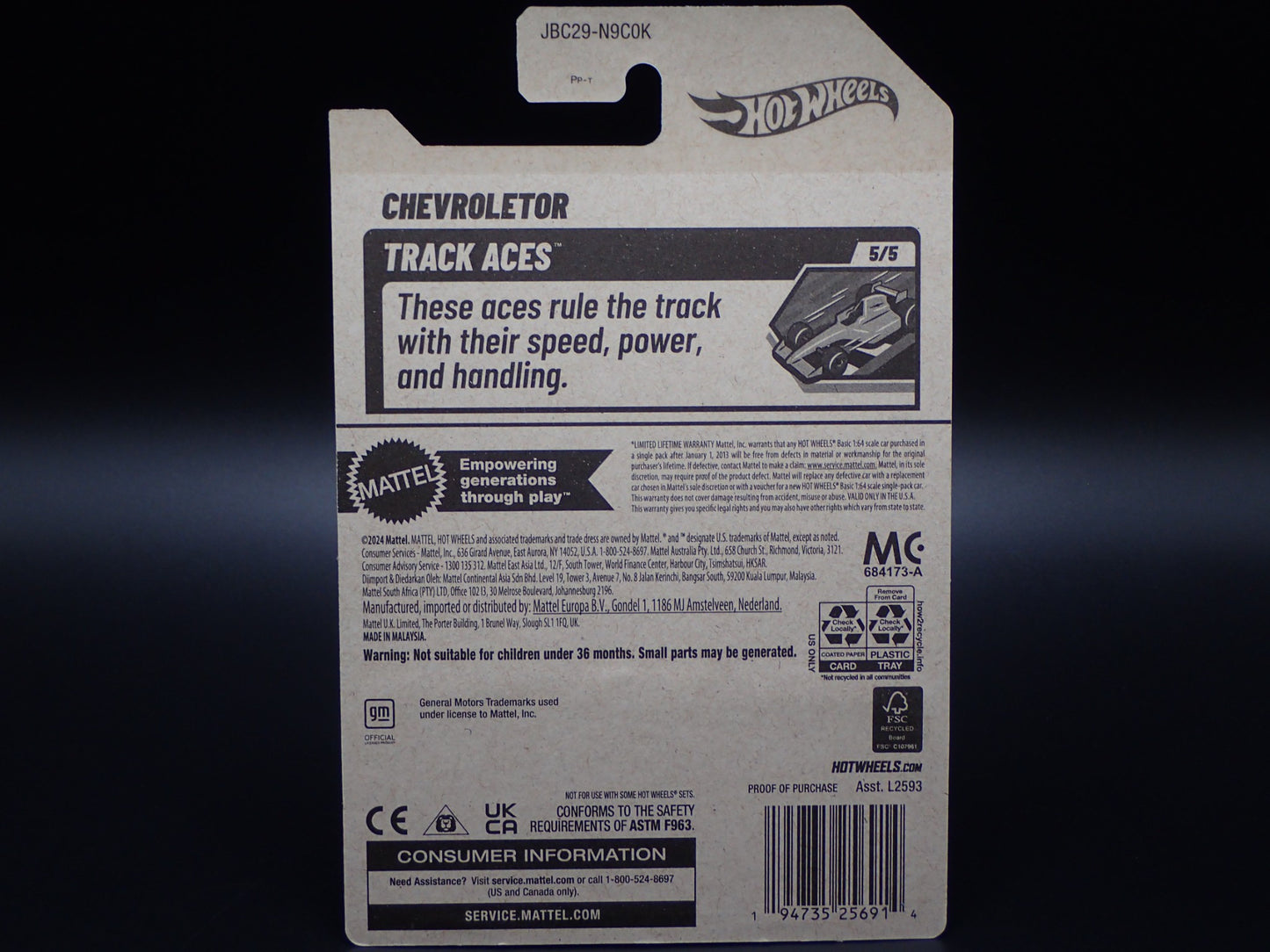 2025 HOT WHEELS CHEVROLETOR TREASURE HUNT CHASE CAR LOT OF 2 TRACK ACES 5/5