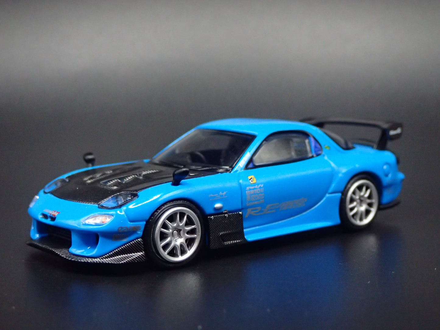MAZDA RX7 FD3S JDM RE AMEMIYA 20B 3ROTOR 7 BLUE 1:64 SCALE DIECAST MODEL CAR