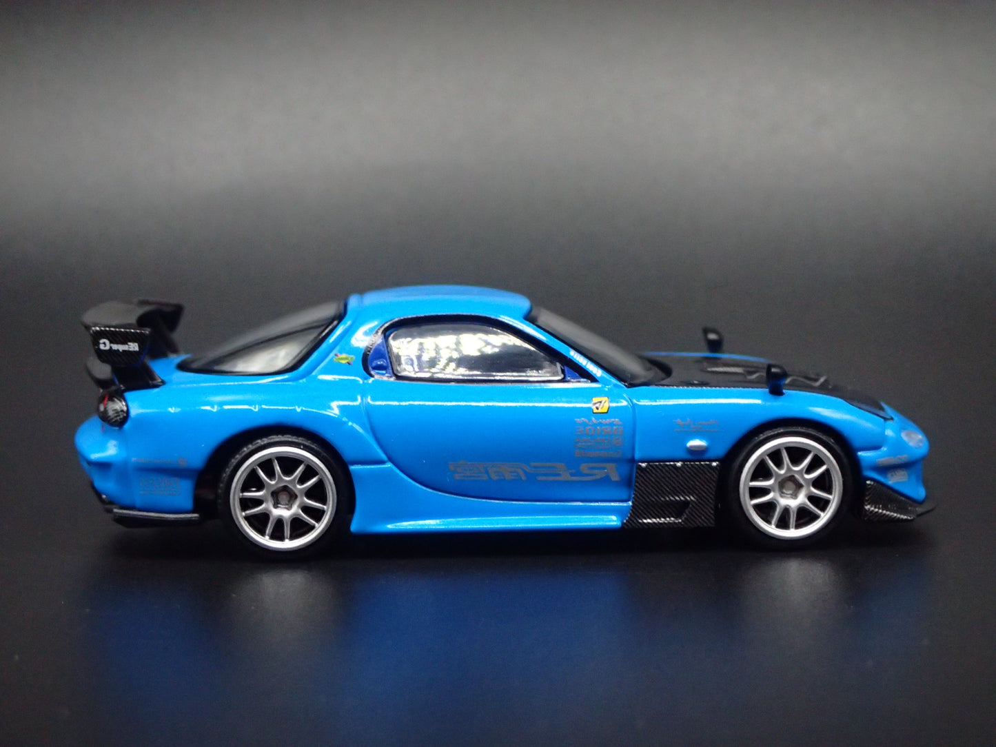 MAZDA RX7 FD3S JDM RE AMEMIYA 20B 3ROTOR 7 BLUE 1:64 SCALE DIECAST MODEL CAR
