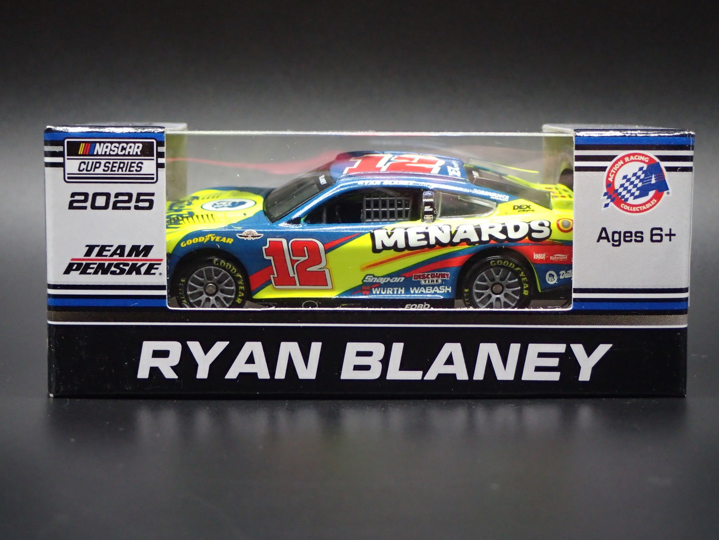 2025 25 FORD MUSTANG #12 RYAN BLANEY MENARDS DUTCH NASCAR 1:64 SCALE DIECAST CAR