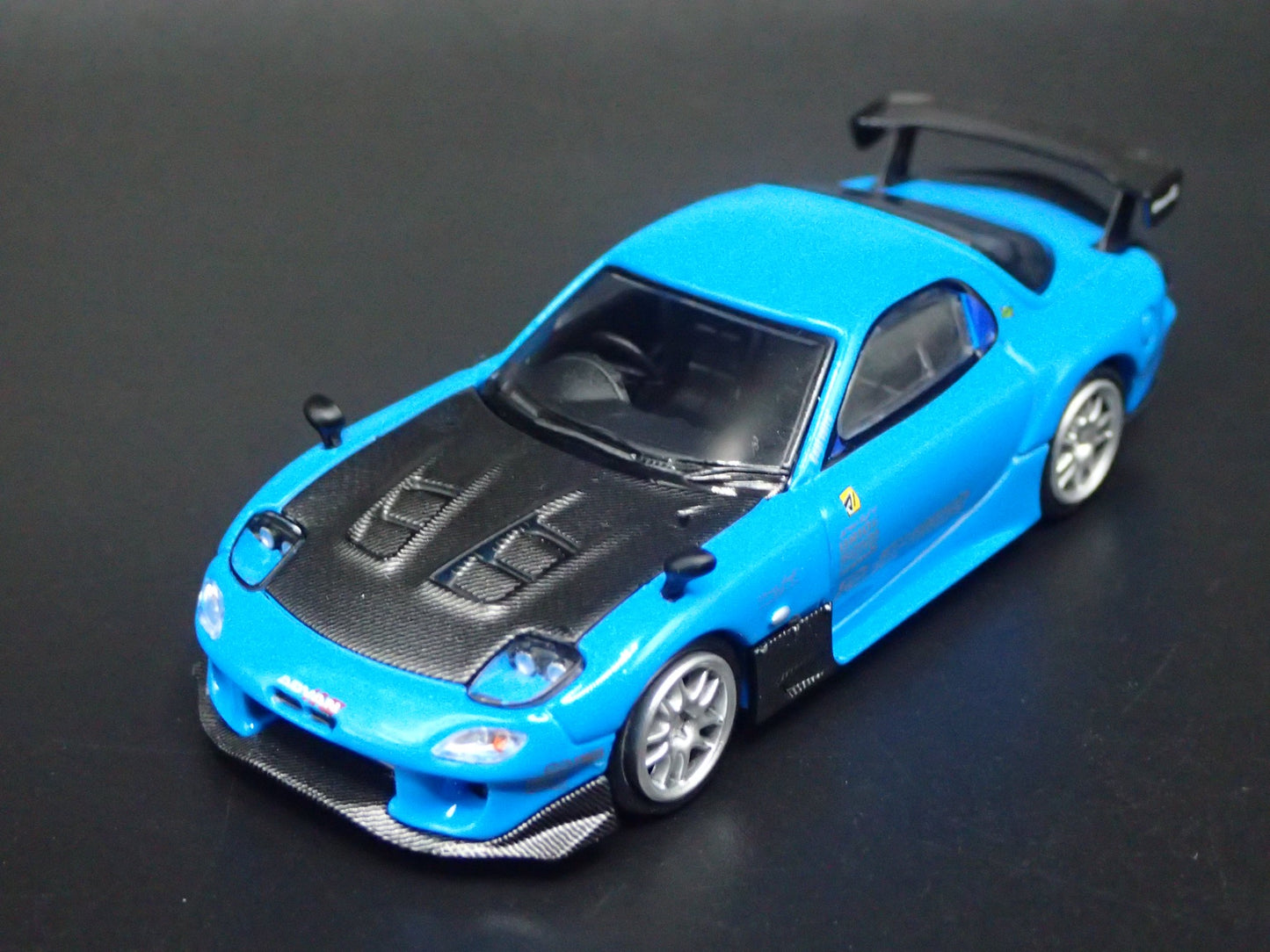 MAZDA RX7 FD3S JDM RE AMEMIYA 20B 3ROTOR 7 BLUE 1:64 SCALE DIECAST MODEL CAR
