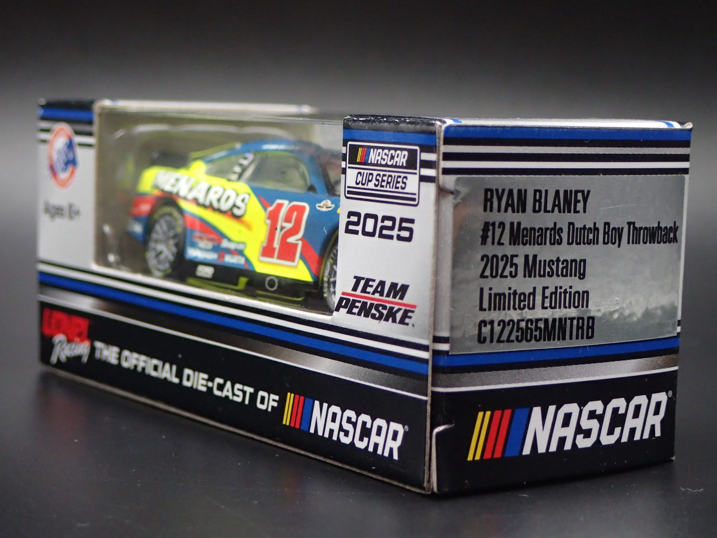 2025 25 FORD MUSTANG #12 RYAN BLANEY MENARDS DUTCH NASCAR 1:64 SCALE DIECAST CAR