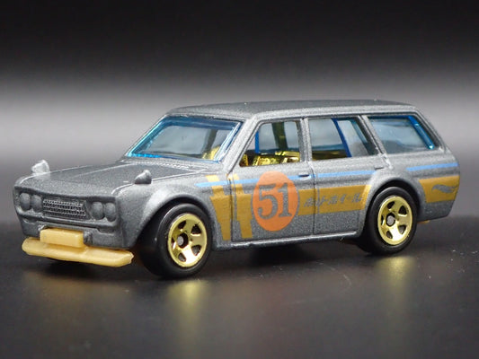 1968-1973 DATSUN 510 STATION WAGON GRAY 1:64 SCALE COLLECTIBLE DIECAST MODEL CAR