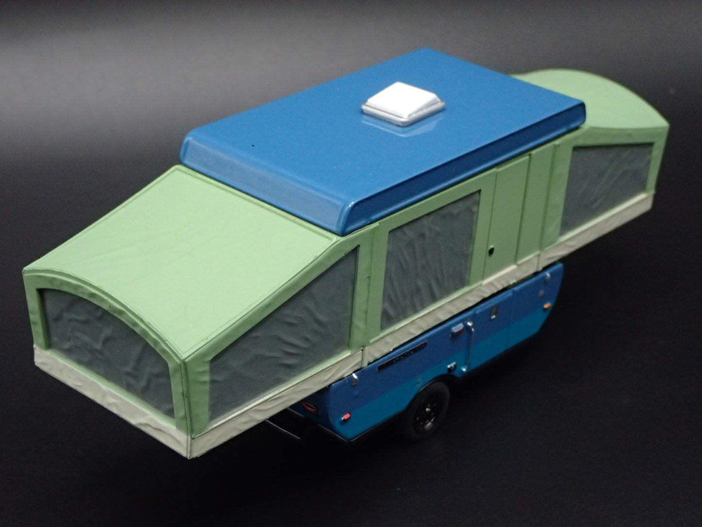 POP-UP CAMPER TRAILER DETAILED INTERIOR 1:64 SCALE DIORAMA DIECAST MODEL CAR