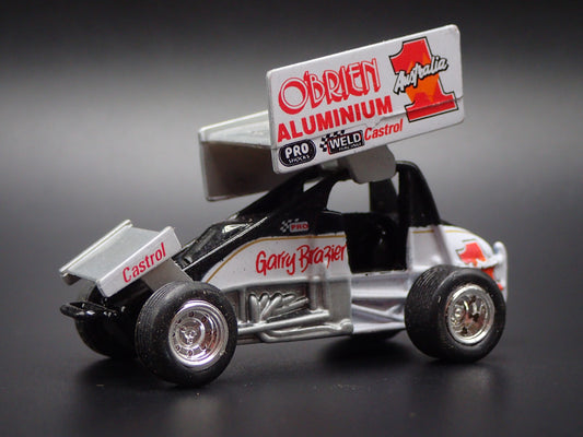 SPRINT CAR #1 GARRY BRAZIER OBIEN ALUMINIUM 1:64 SCALE DIORAMA DIECAST MODEL CAR
