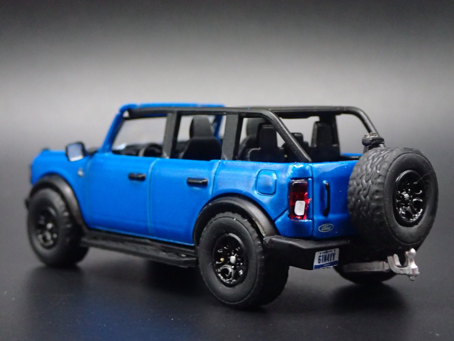 2021-2025 FORD BRONCO 4 FOUR DOOR w HITCH BLUE 1:64 SCALE DIECAST MODEL CAR