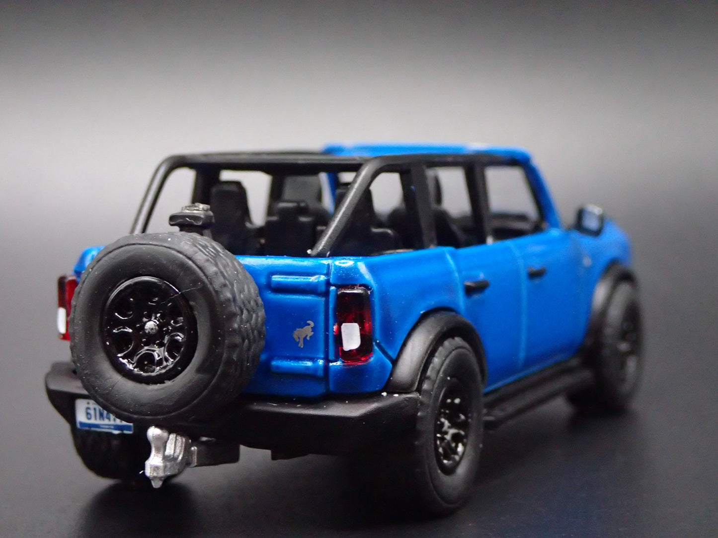 2021-2025 FORD BRONCO 4 FOUR DOOR w HITCH BLUE 1:64 SCALE DIECAST MODEL CAR