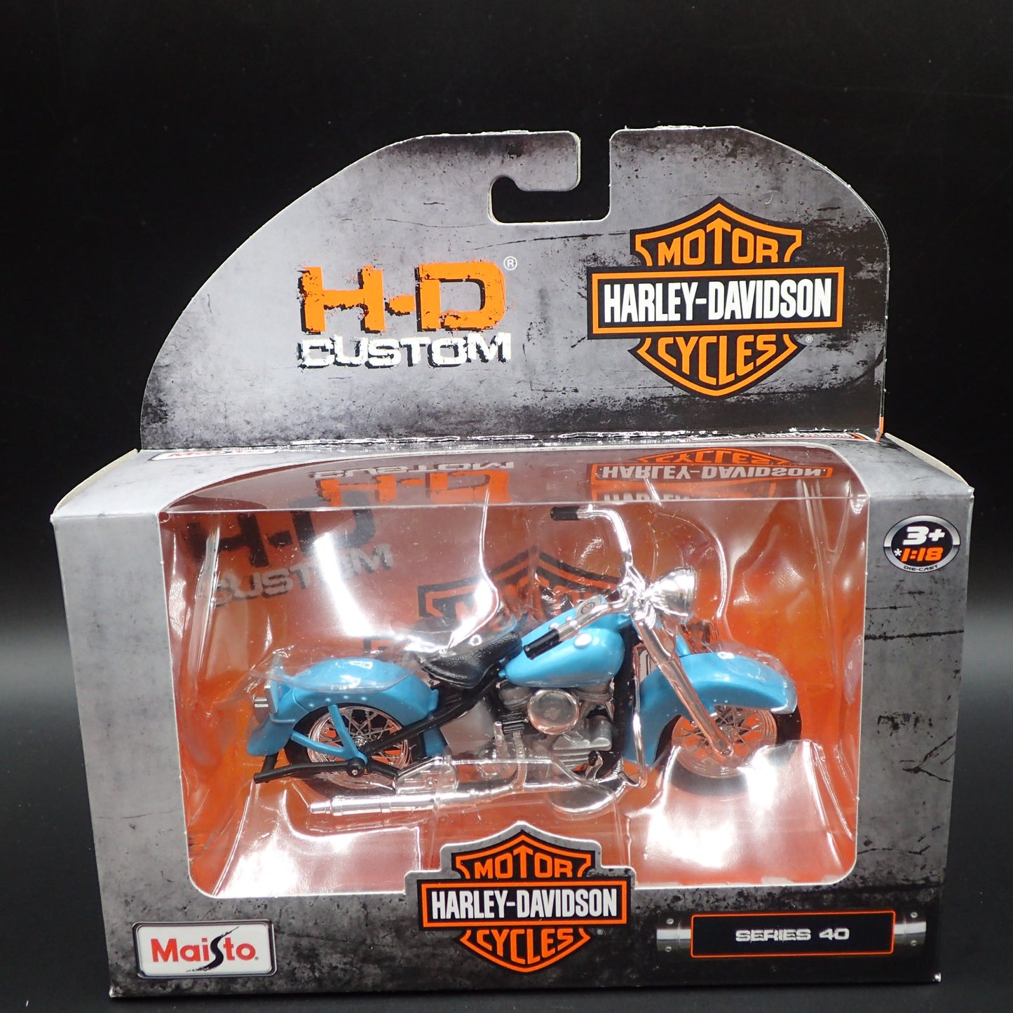 1953 53 FL HYDRA GLIDE HARLEY DAVIDSON MOTORCYCLE MAISTO SERIES 40 1/18 MODEL