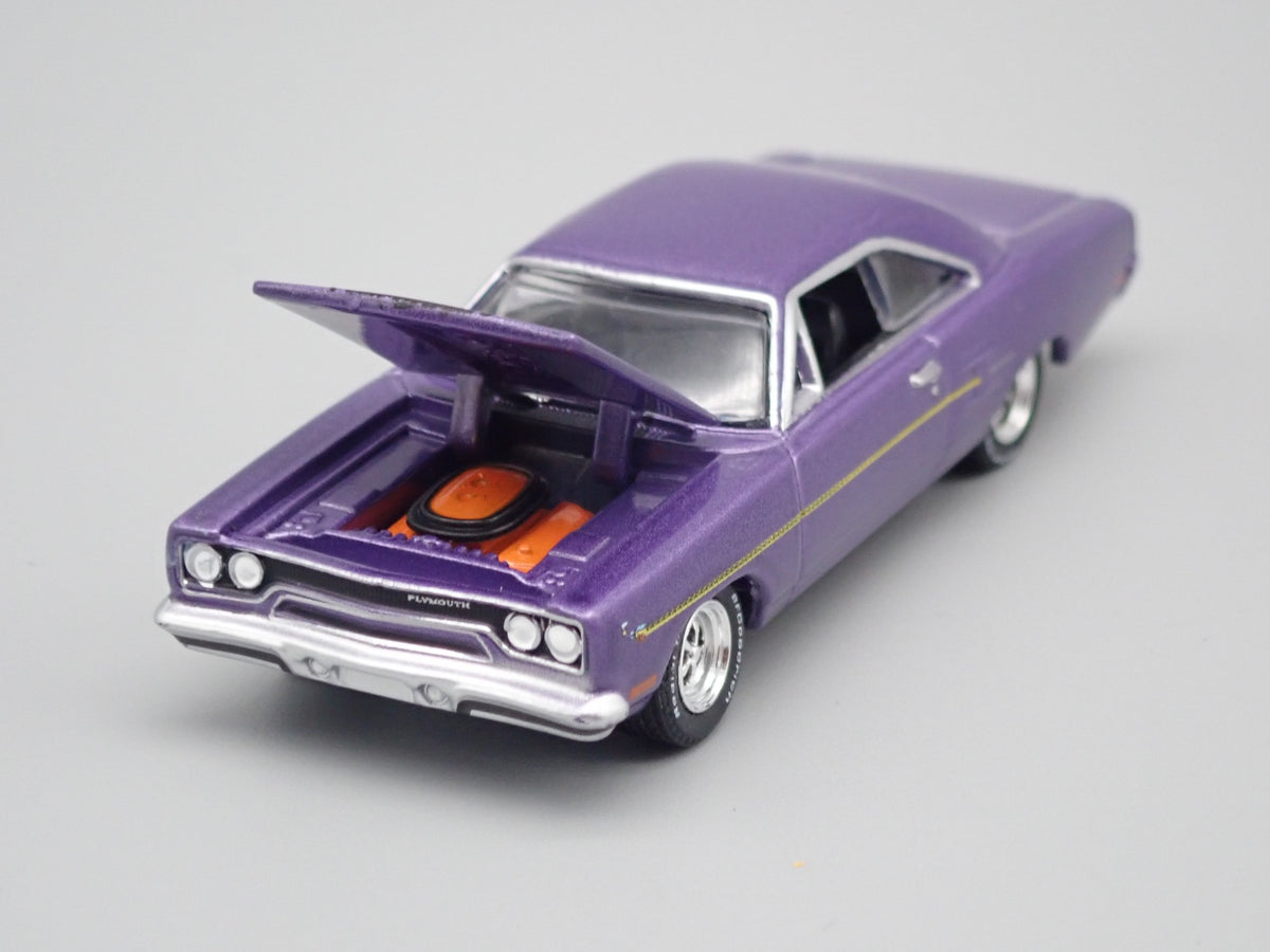 1970 PLYMOUTH ROAD RUNNER RARE 1:64 SCALE LIMITED COLLECTIBLE DIECAST MODEL CAR-Burning Rubber Toy Company