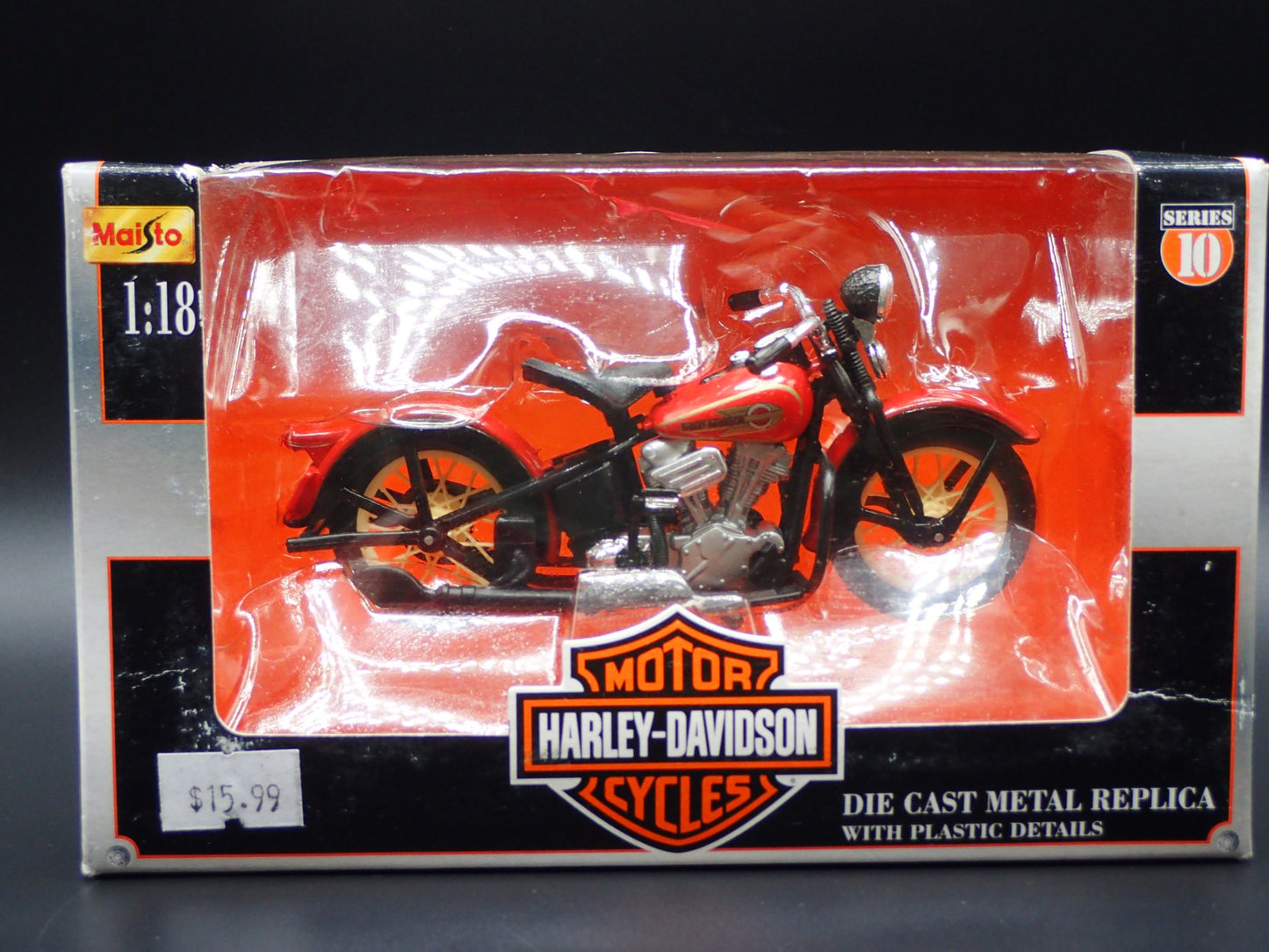 1936 36 EL KNUCKLEHEAD HARLEY DAVIDSON MAISTO 1/18 MOTORCYCLE MODEL SERIES 10