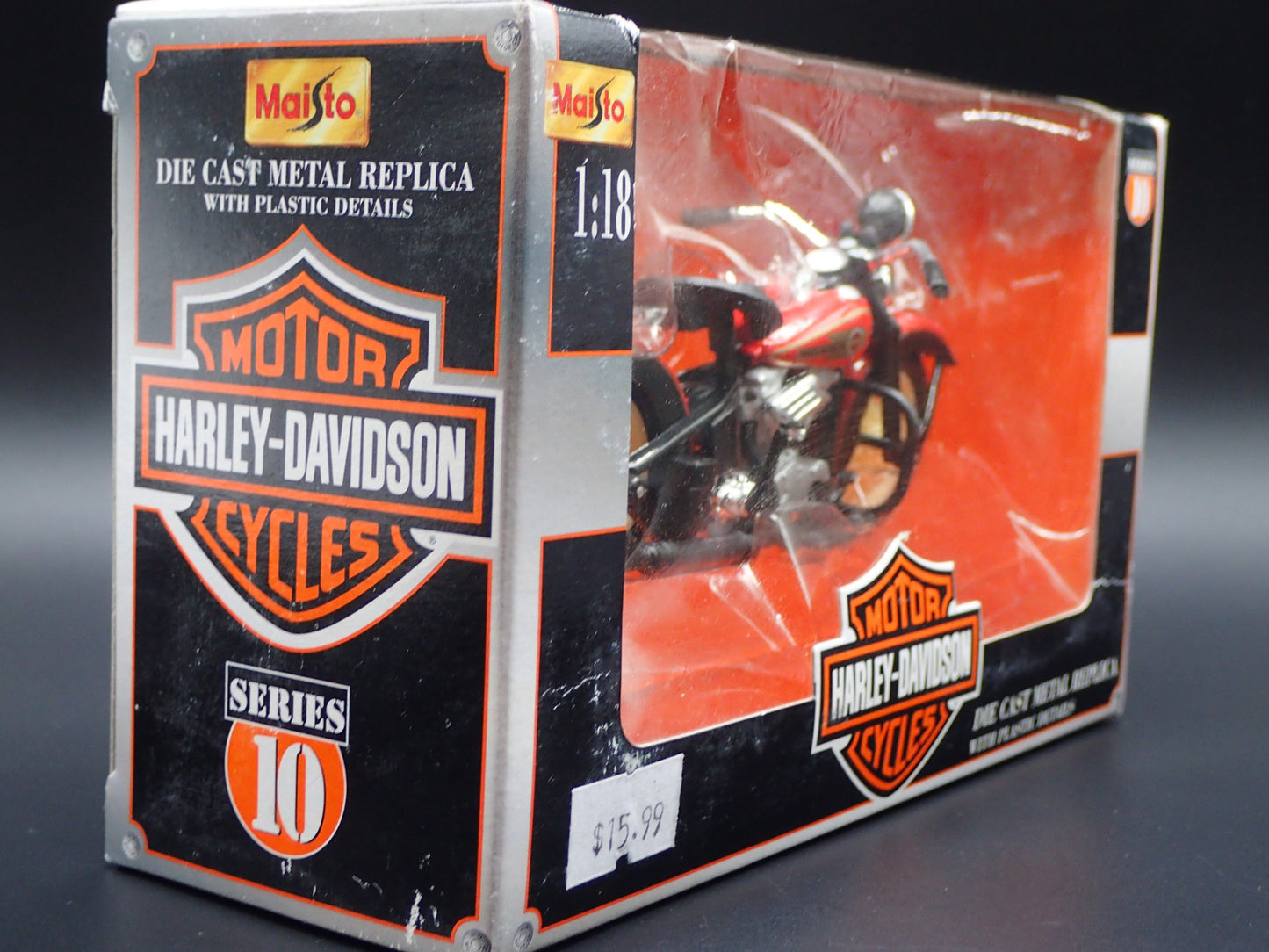 1936 36 EL KNUCKLEHEAD HARLEY DAVIDSON MAISTO 1/18 MOTORCYCLE MODEL SERIES 10