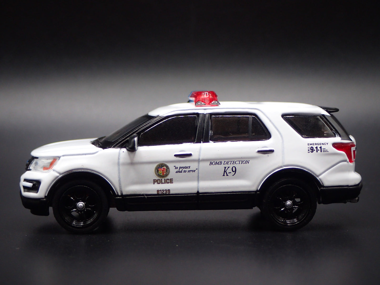2017 FORD EXPLORER POLICE INTERCEPTOR UTILITY LAPD 1:64 SCALE DIECAST MODEL CAR