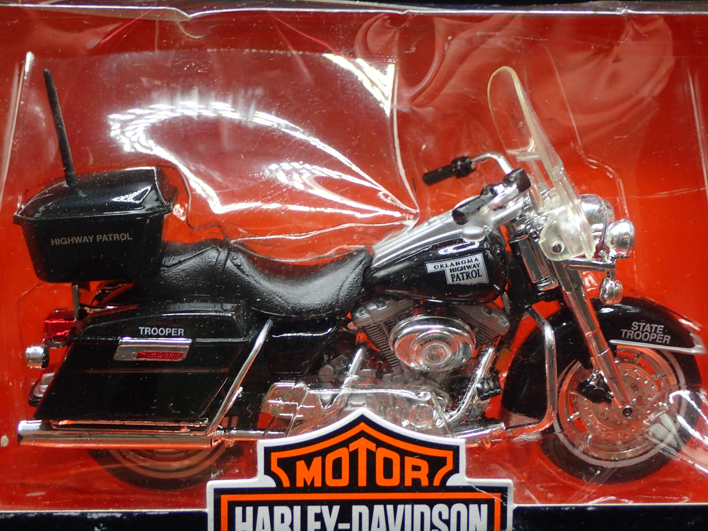 OKLAHOMA HIGHWAY PATROL HARLEY DAVIDSON MAISTO 1/18 MOTORCYCLE MODEL SERIES 10