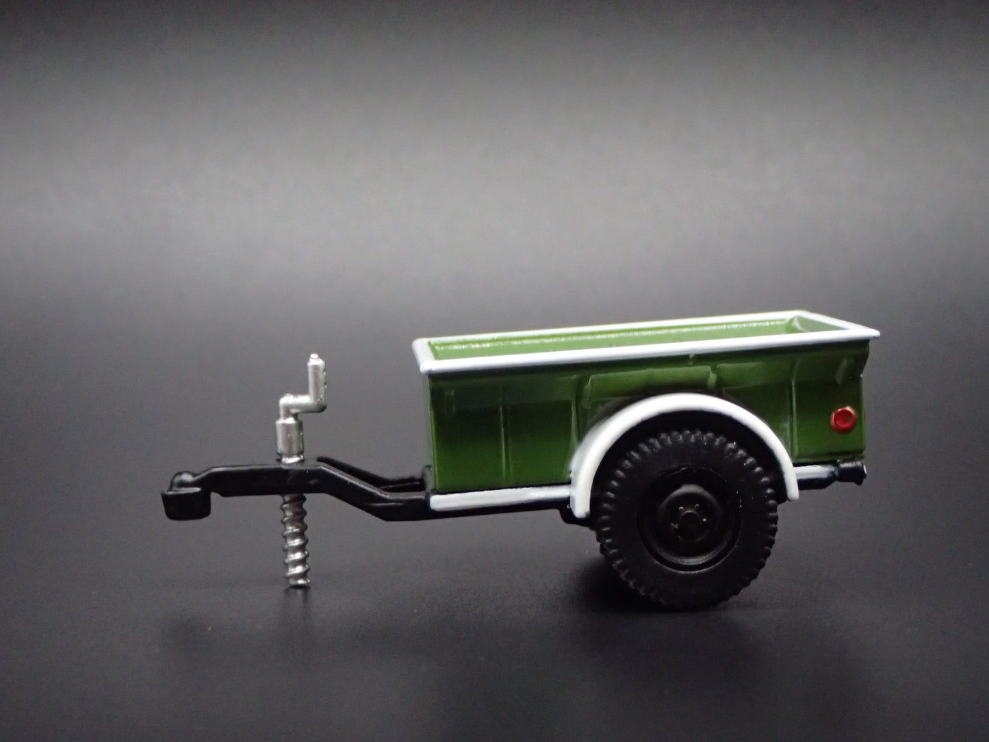 1/4 TON CARGO TRAILER GREEN w HITCH 1:64 SCALE COLLECTIBLE DIORAMA MODEL CAR