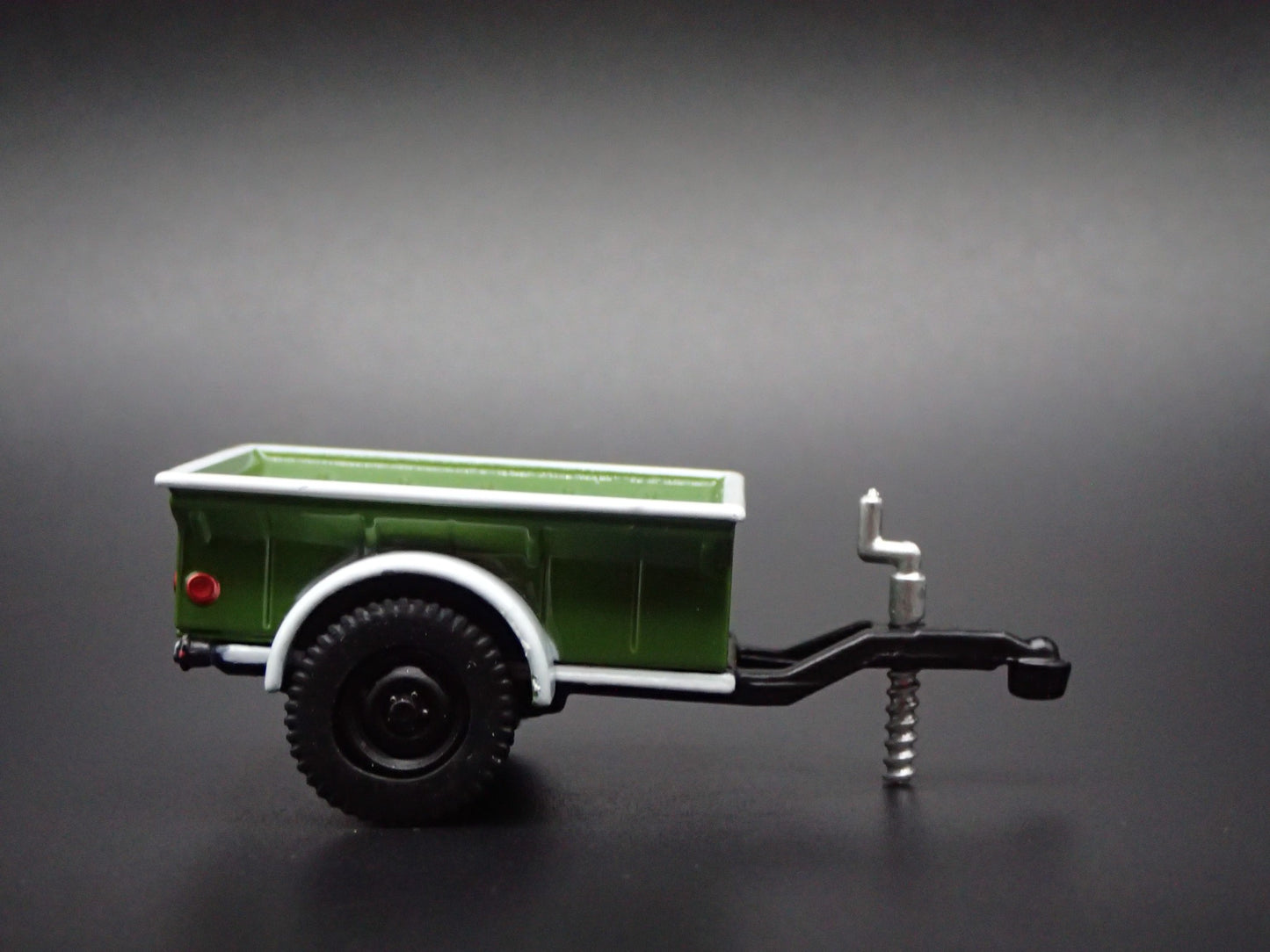 1/4 TON CARGO TRAILER GREEN w HITCH 1:64 SCALE COLLECTIBLE DIORAMA MODEL CAR
