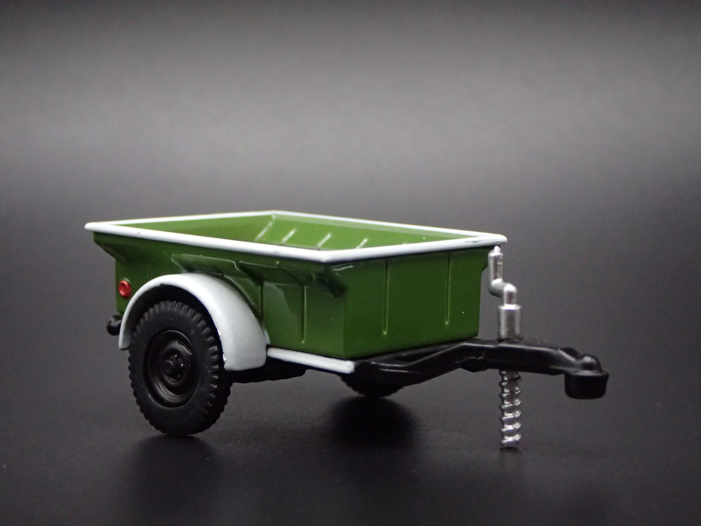 1/4 TON CARGO TRAILER GREEN w HITCH 1:64 SCALE COLLECTIBLE DIORAMA MODEL CAR