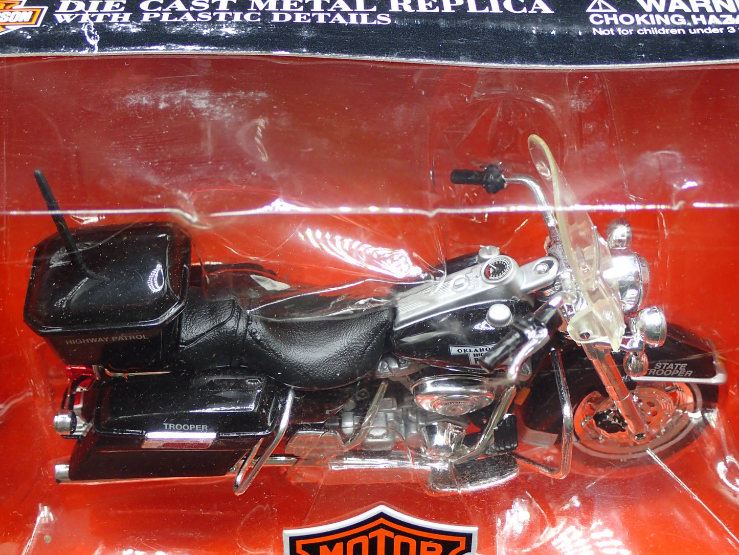 OKLAHOMA HIGHWAY PATROL HARLEY DAVIDSON MAISTO 1/18 MOTORCYCLE MODEL SERIES 10