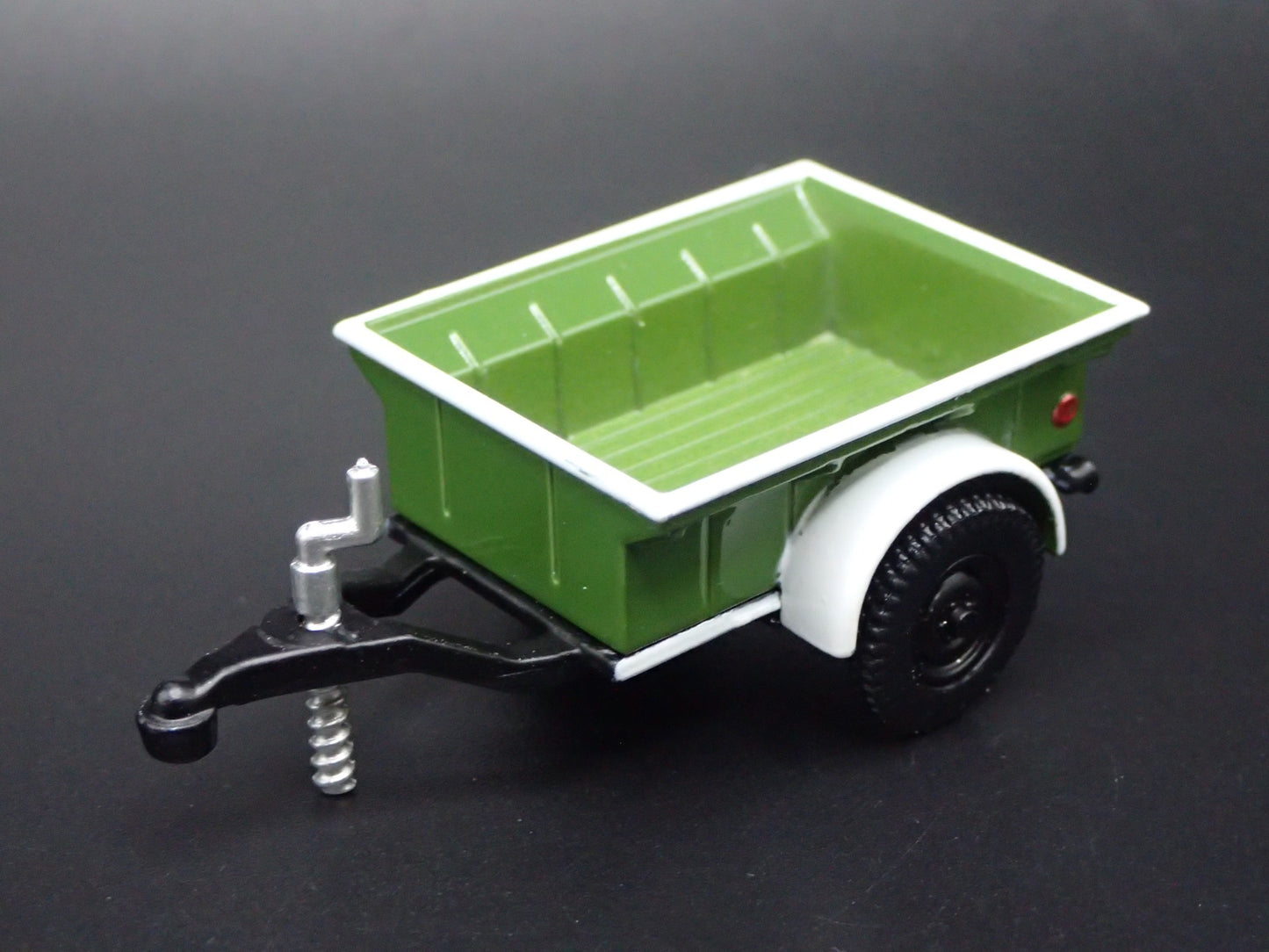 1/4 TON CARGO TRAILER GREEN w HITCH 1:64 SCALE COLLECTIBLE DIORAMA MODEL CAR