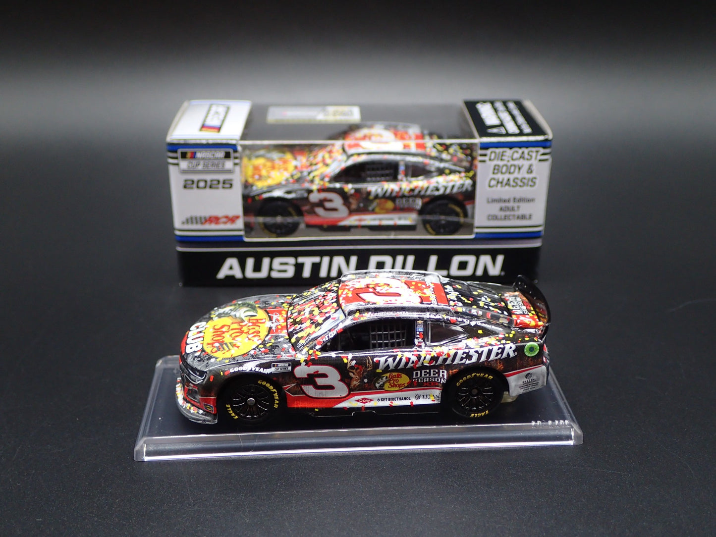 2025 CHEVROLET CAMARO 3 AUSTIN DILLON WINCHESTER NASCAR 1:64 DIECAST MODEL CAR