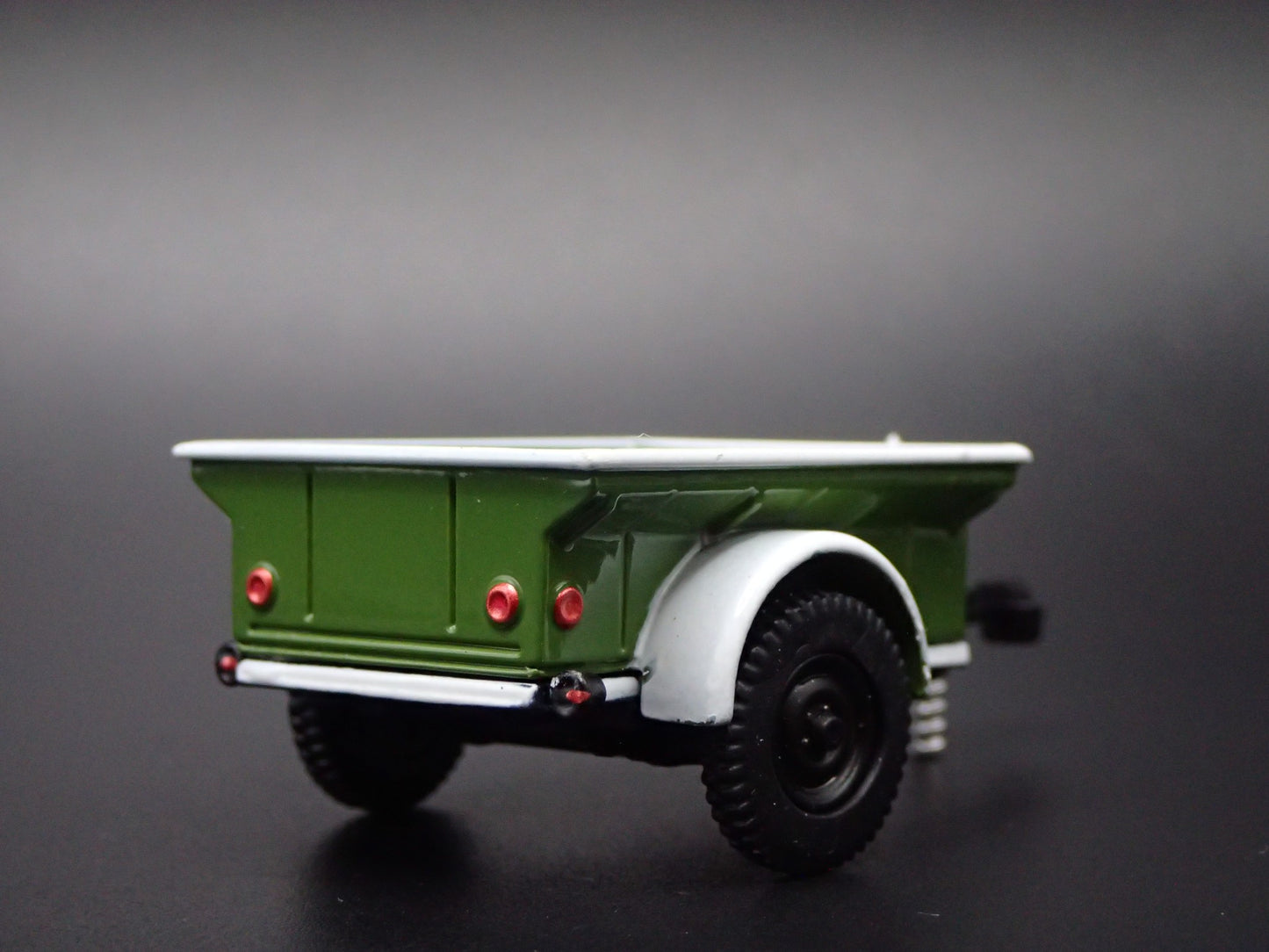 1/4 TON CARGO TRAILER GREEN w HITCH 1:64 SCALE COLLECTIBLE DIORAMA MODEL CAR