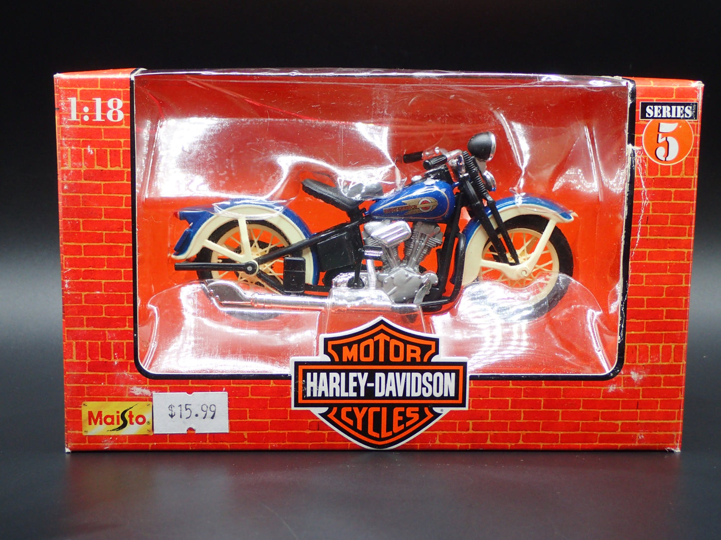 1936 36 EL KNUCKLEHEAD HARLEY DAVIDSON MAISTO 1/18 MOTORCYCLE MODEL SERIES 5