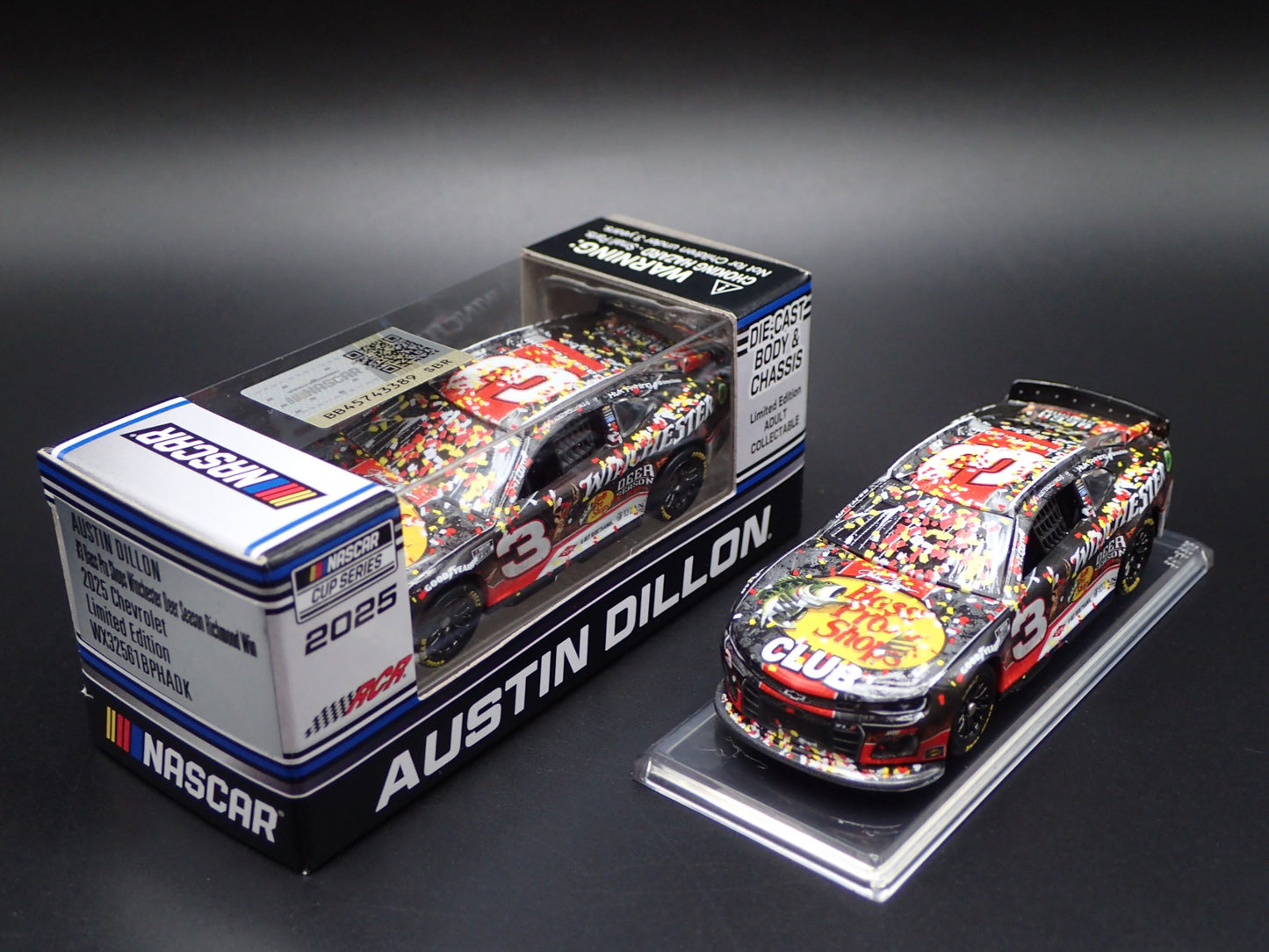 2025 CHEVROLET CAMARO 3 AUSTIN DILLON WINCHESTER NASCAR 1:64 DIECAST MODEL CAR