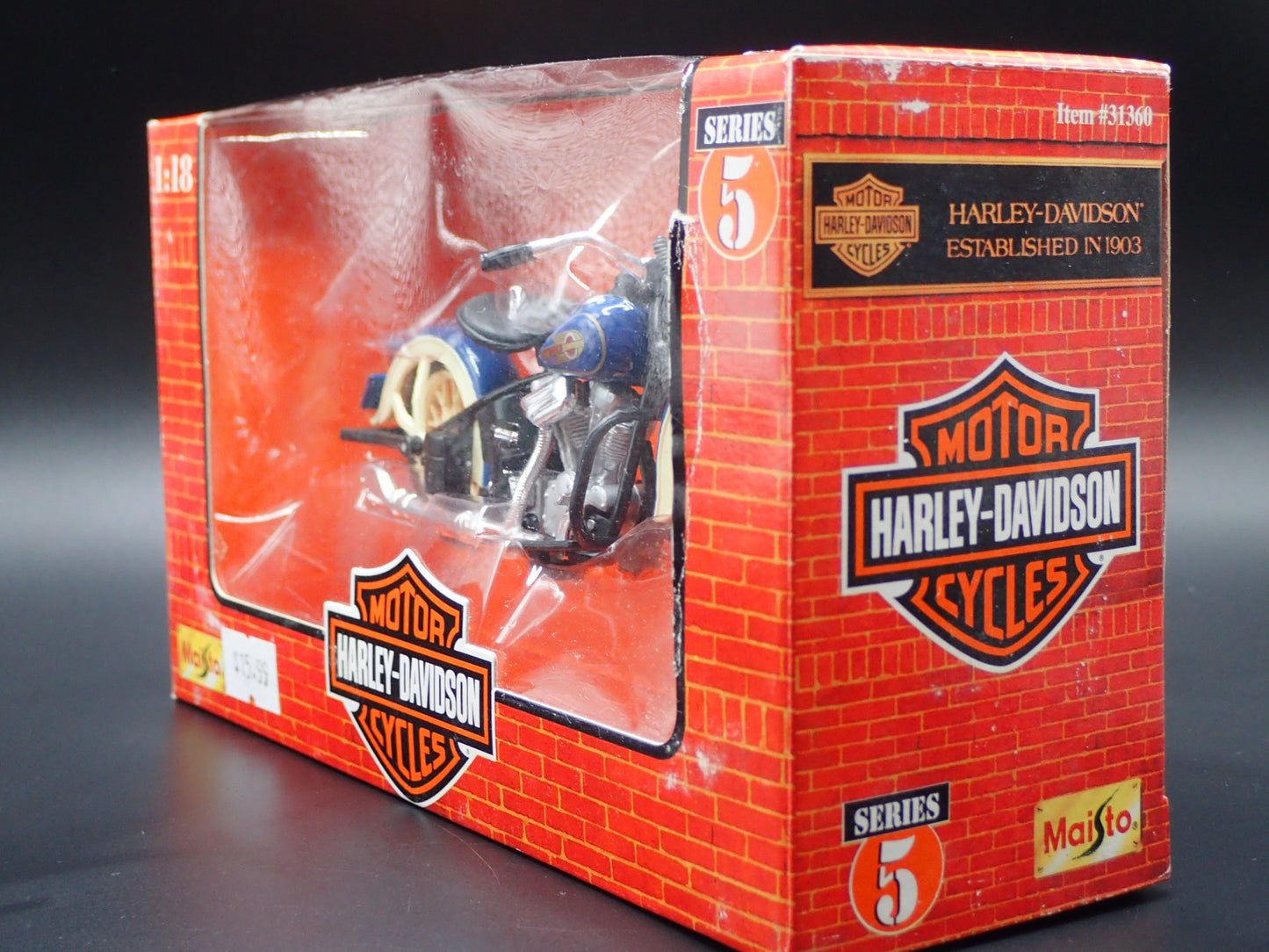 1936 36 EL KNUCKLEHEAD HARLEY DAVIDSON MAISTO 1/18 MOTORCYCLE MODEL SERIES 5