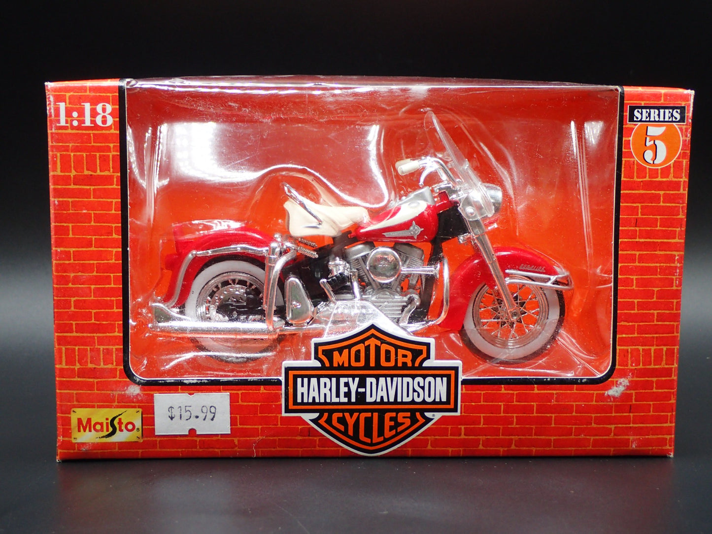 1962 FLH DUO GLIDE HARLEY DAVIDSON MAISTO 1/18 SCALE MOTORCYCLE MODEL SERIES 5