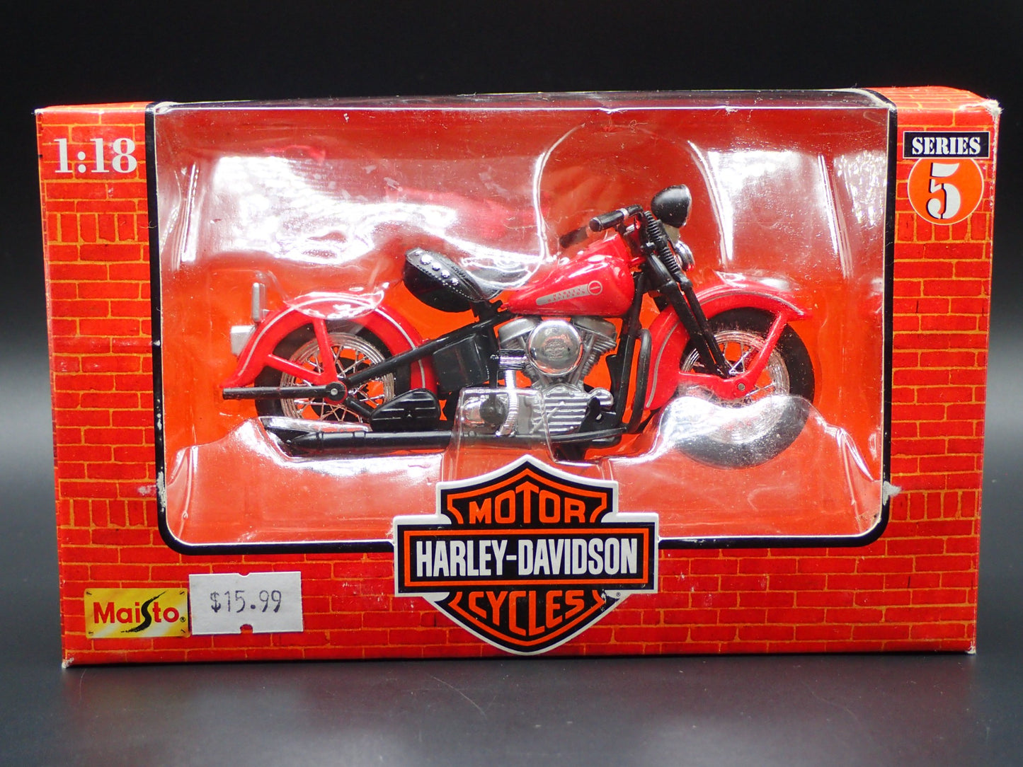 1948 48 FL PANHEAD HARLEY DAVIDSON MOTORCYCLE H-D 1:18 DIECAST MODEL SERIES 5