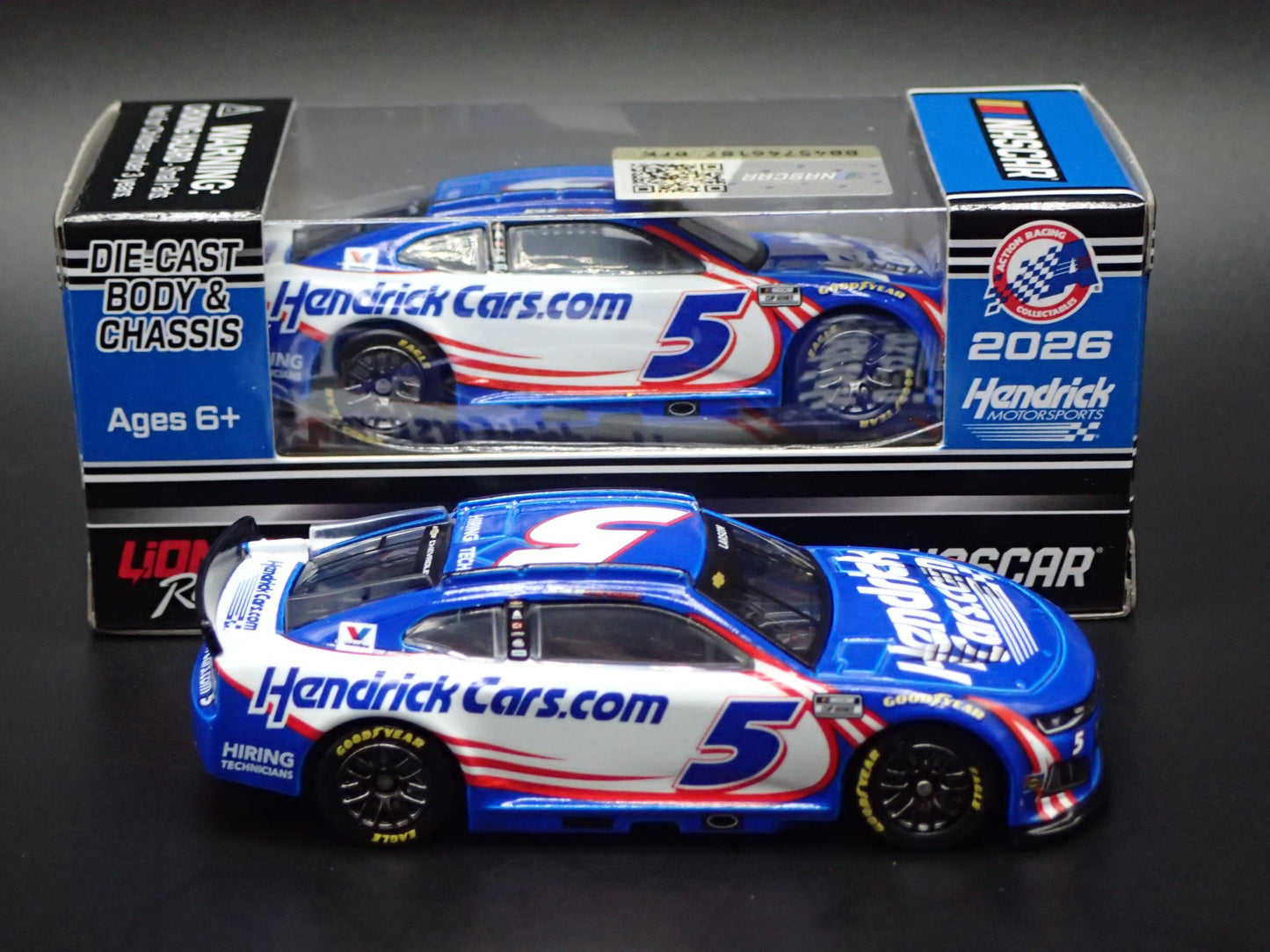 2026 26 CHEVROLET 5 KYLE LARSON HENDRICKCARS NASCAR 1:64 SCALE DIECAST MODEL CAR