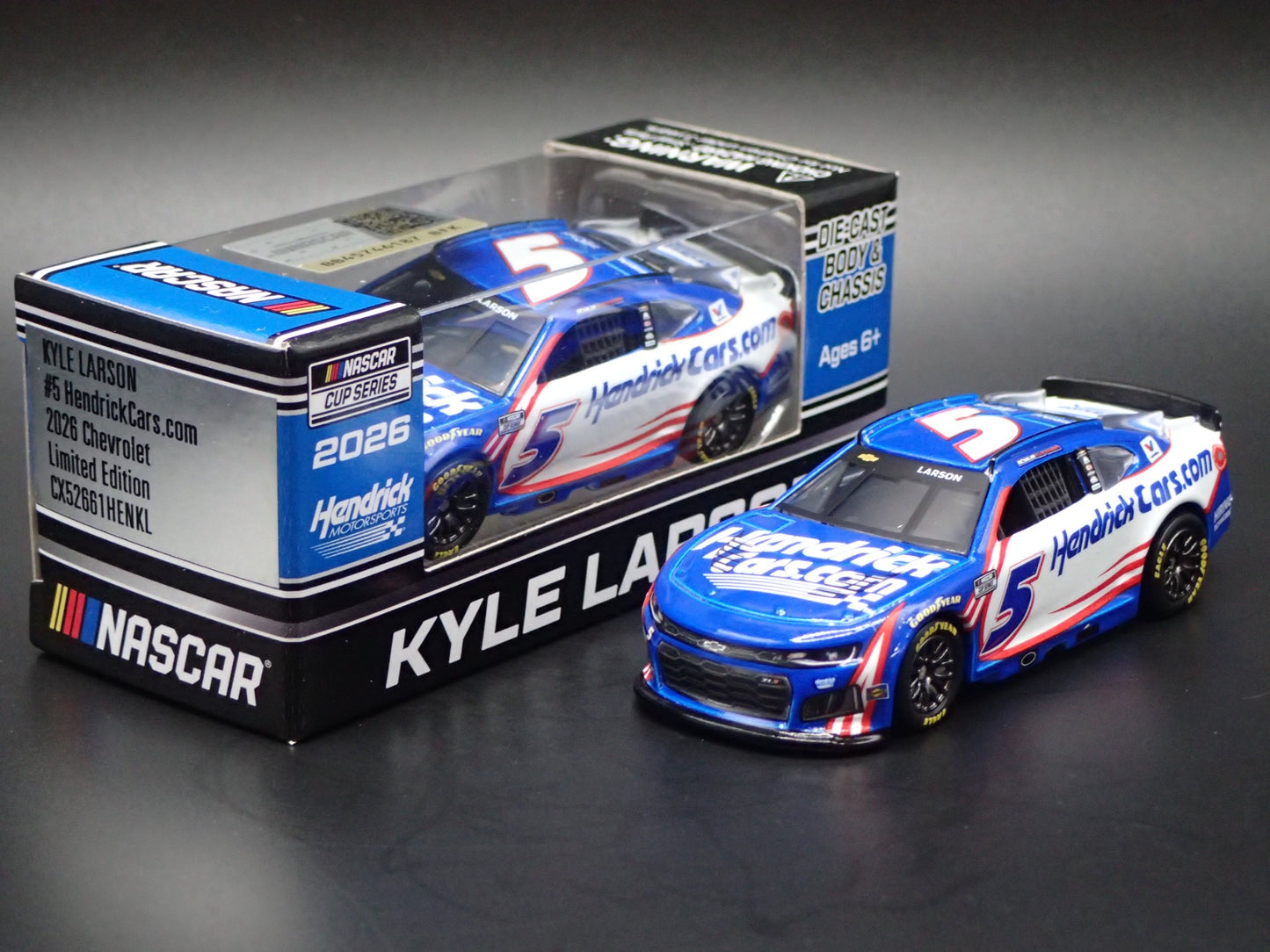 2026 26 CHEVROLET 5 KYLE LARSON HENDRICKCARS NASCAR 1:64 SCALE DIECAST MODEL CAR