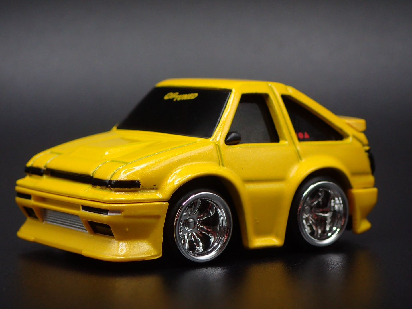 1983-1987 TOYOTA SPRINTER AE86 TUNED JDM YELLOW 1/64 SCALE DIECAST MODEL CAR