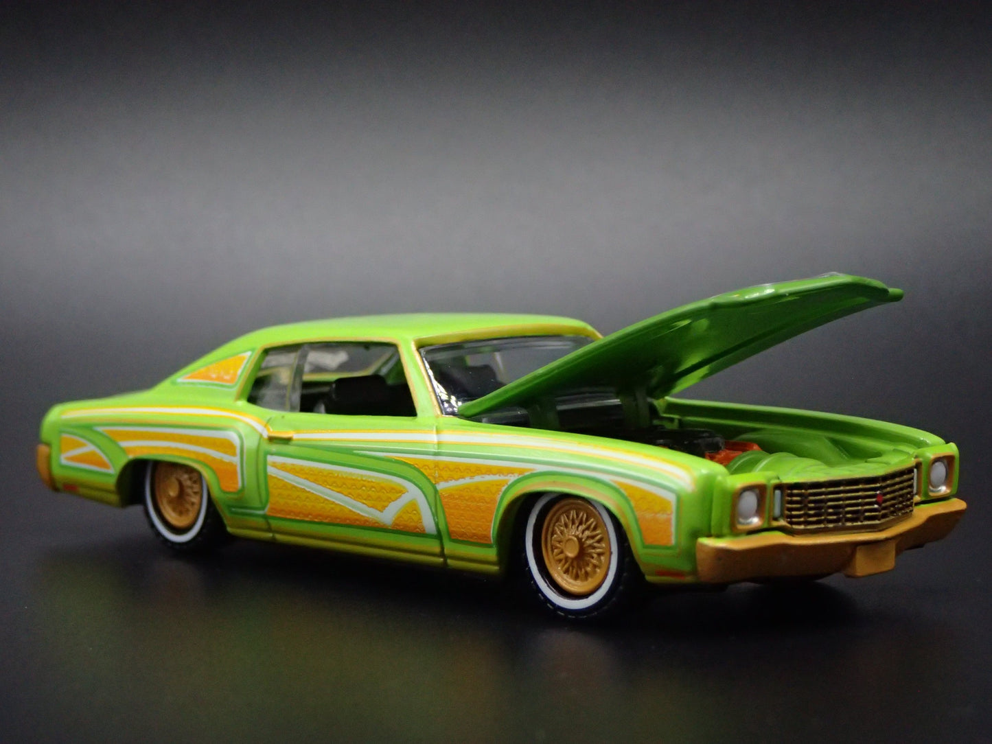 1970 70 CHEVY CHEVROLET MONTE CARLO LOWRIDER GREEN 1:64 SCALE DIECAST MODEL CAR